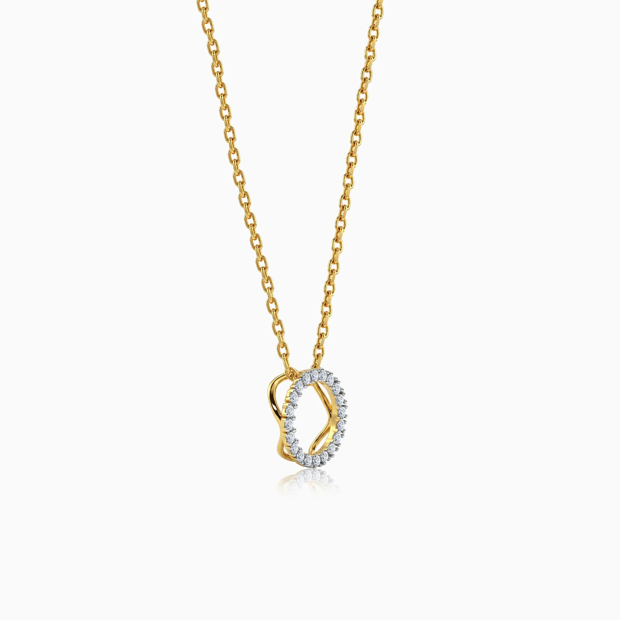 Gold Graceful Shine Lab Grown Diamond Pendant - Image 4