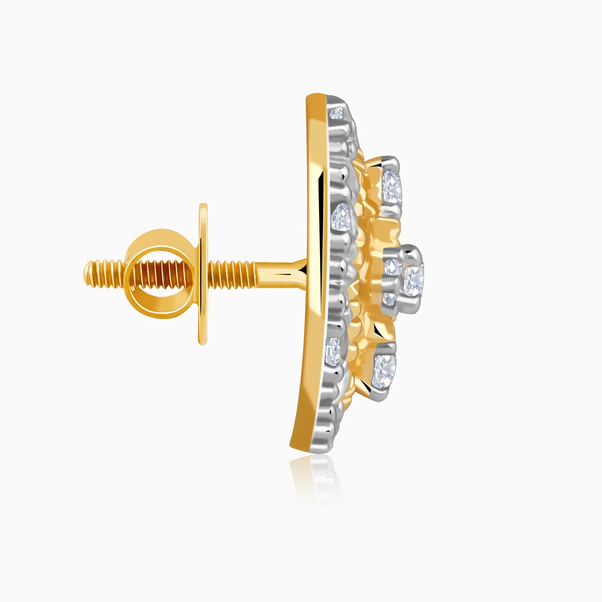 Gold Graceful Wheel Lab Grown Diamond Studs - Image 5