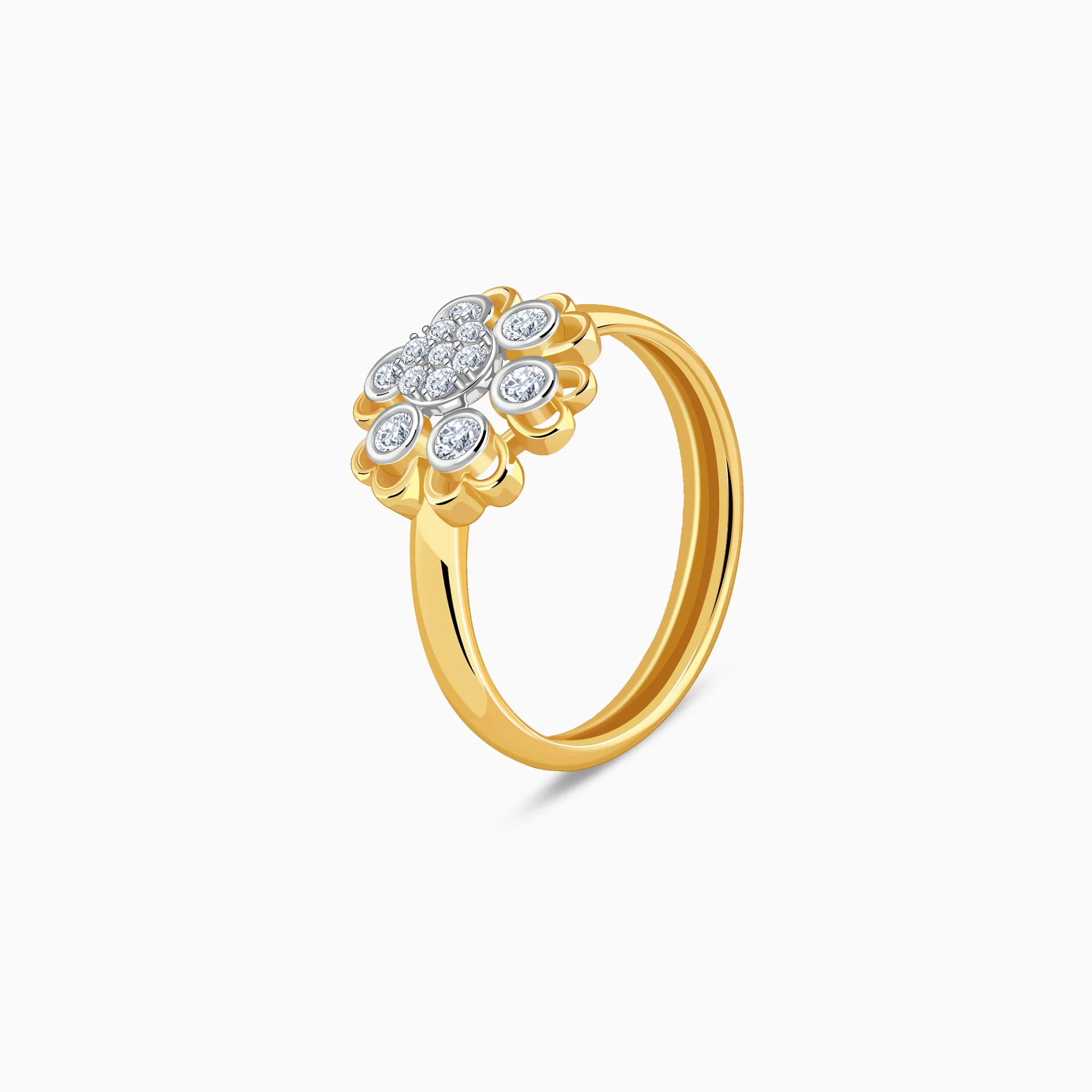 Gold Heart Bloom Lab Grown Diamond Ring - Image 4