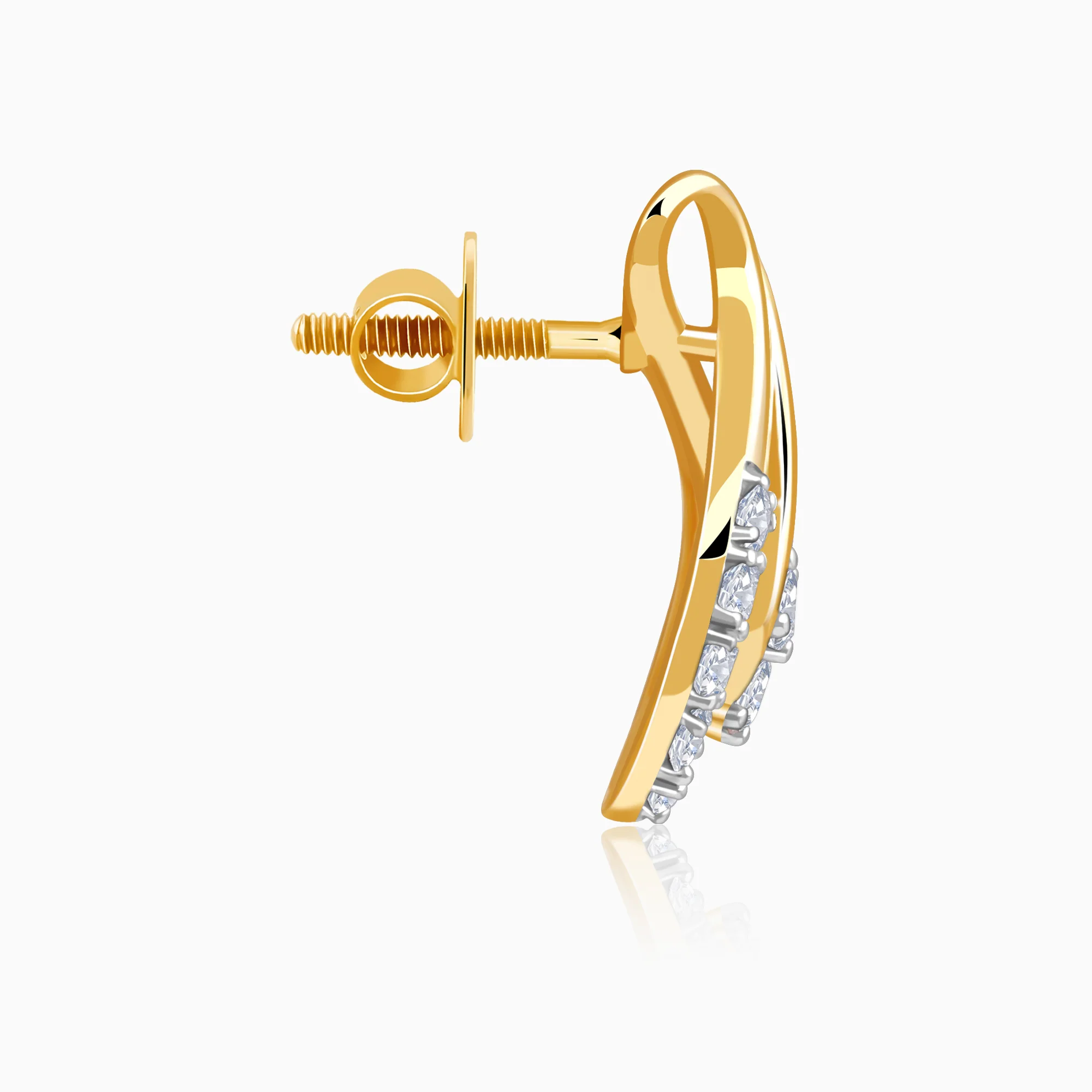 Gold Infinitude Lab Grown Diamond Earrings - Image 5