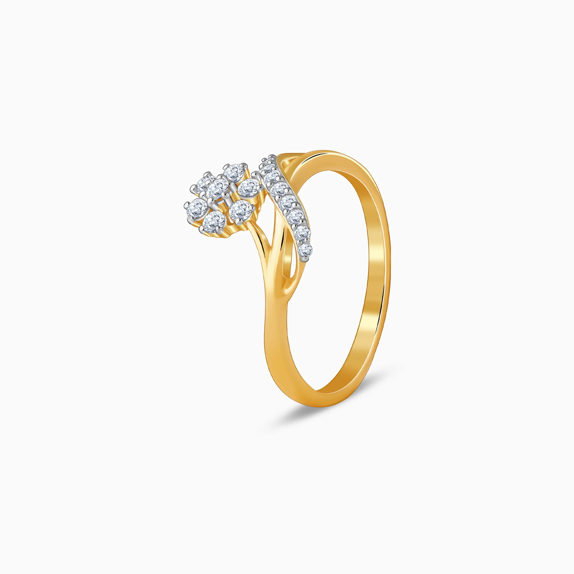 Gold Infinity Bloom Lab Grown Diamond Ring - Image 4