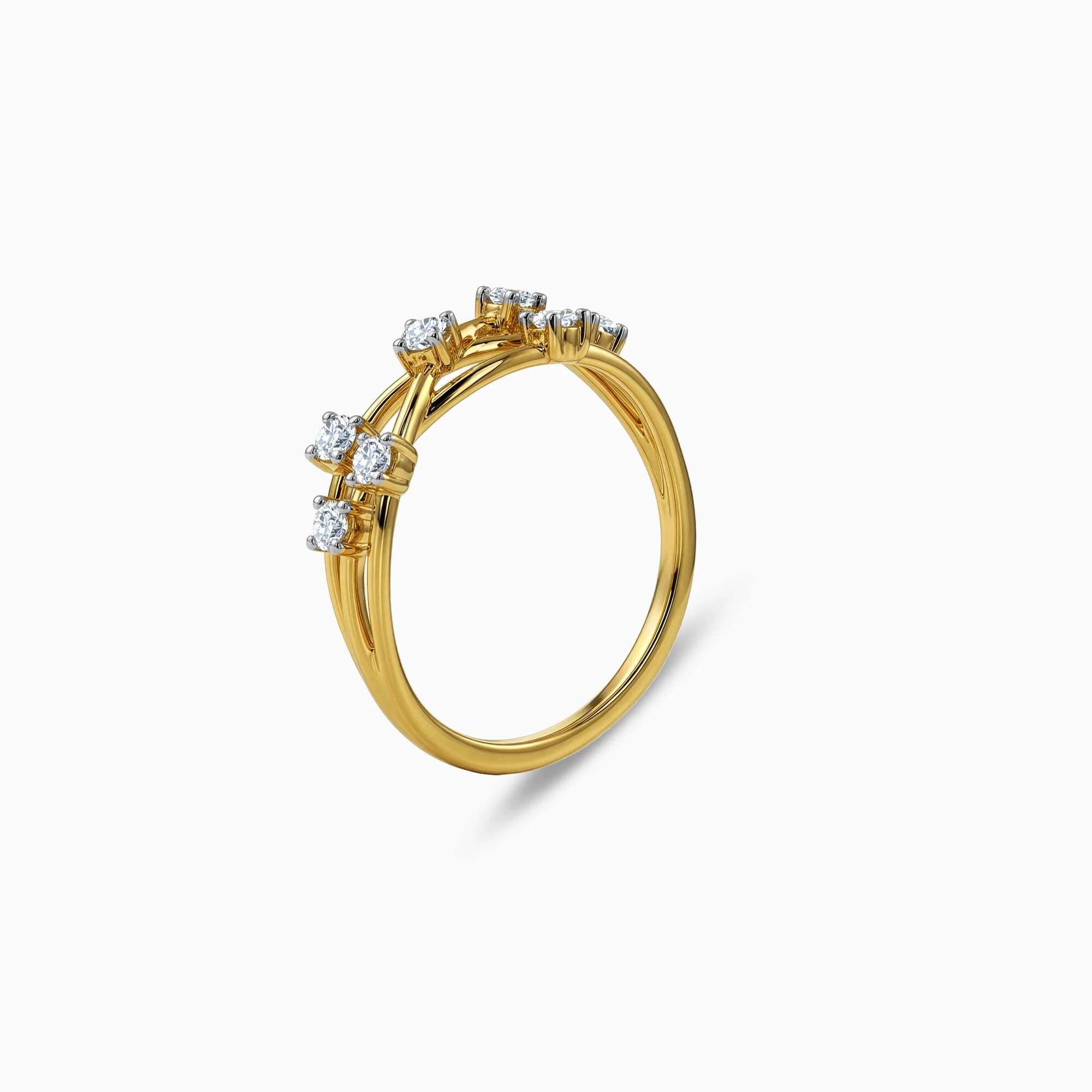 Gold Interlace Orbit Lab Grown Diamond Ring (Size 12) - Image 4