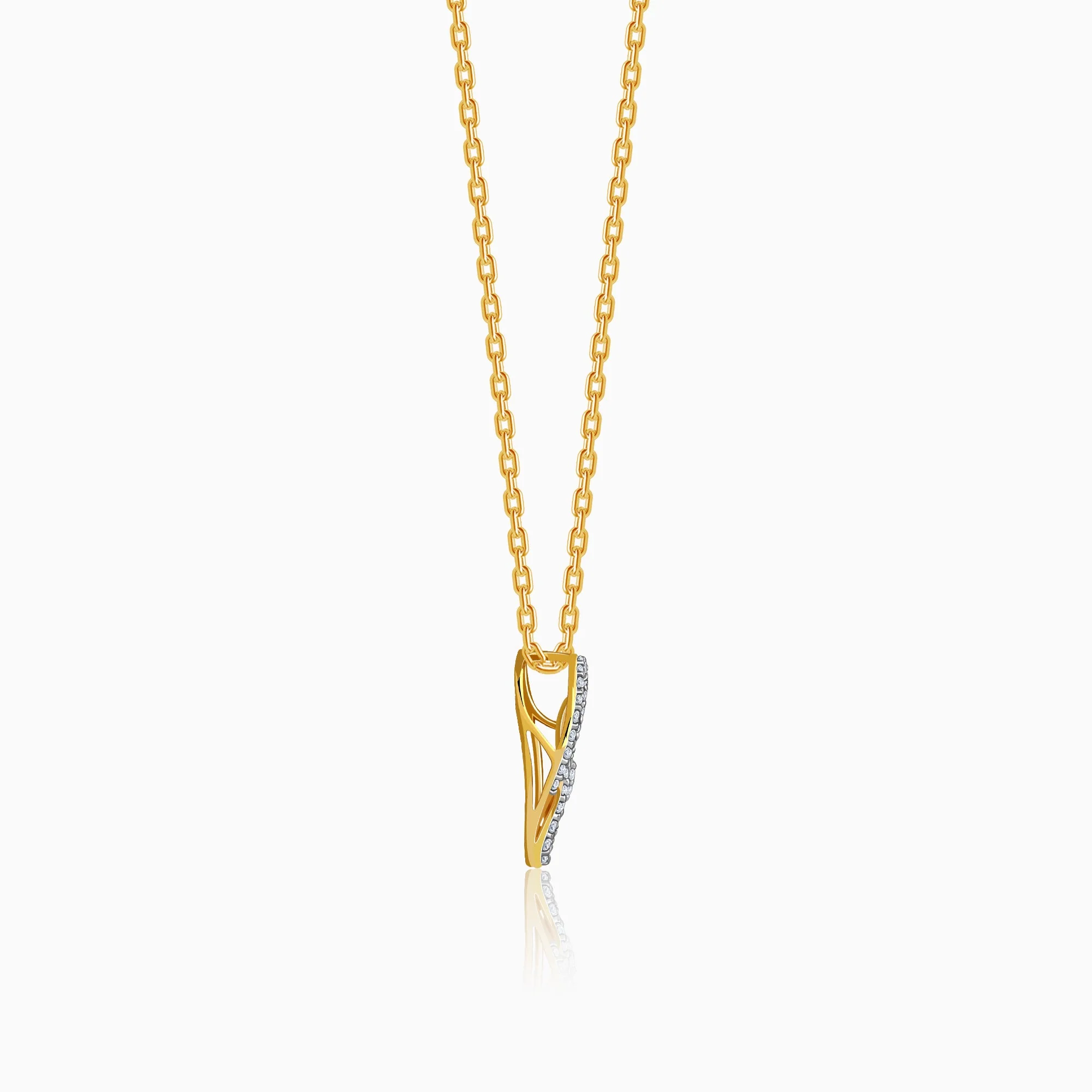 Gold Intertwined Grace Lab Grown Diamond Pendant - Image 5