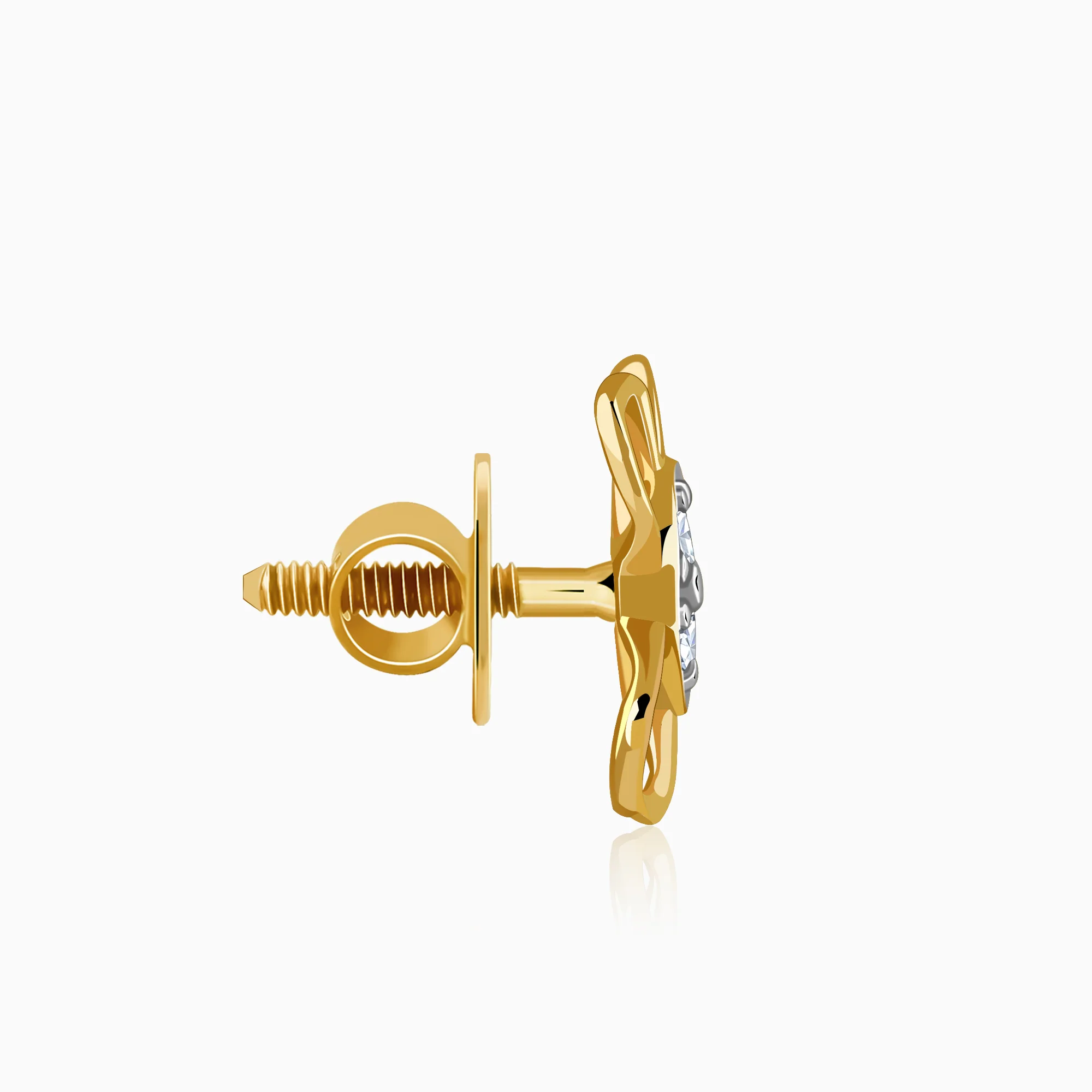 Gold Ixora Lab Grown Diamond Studs - Image 5