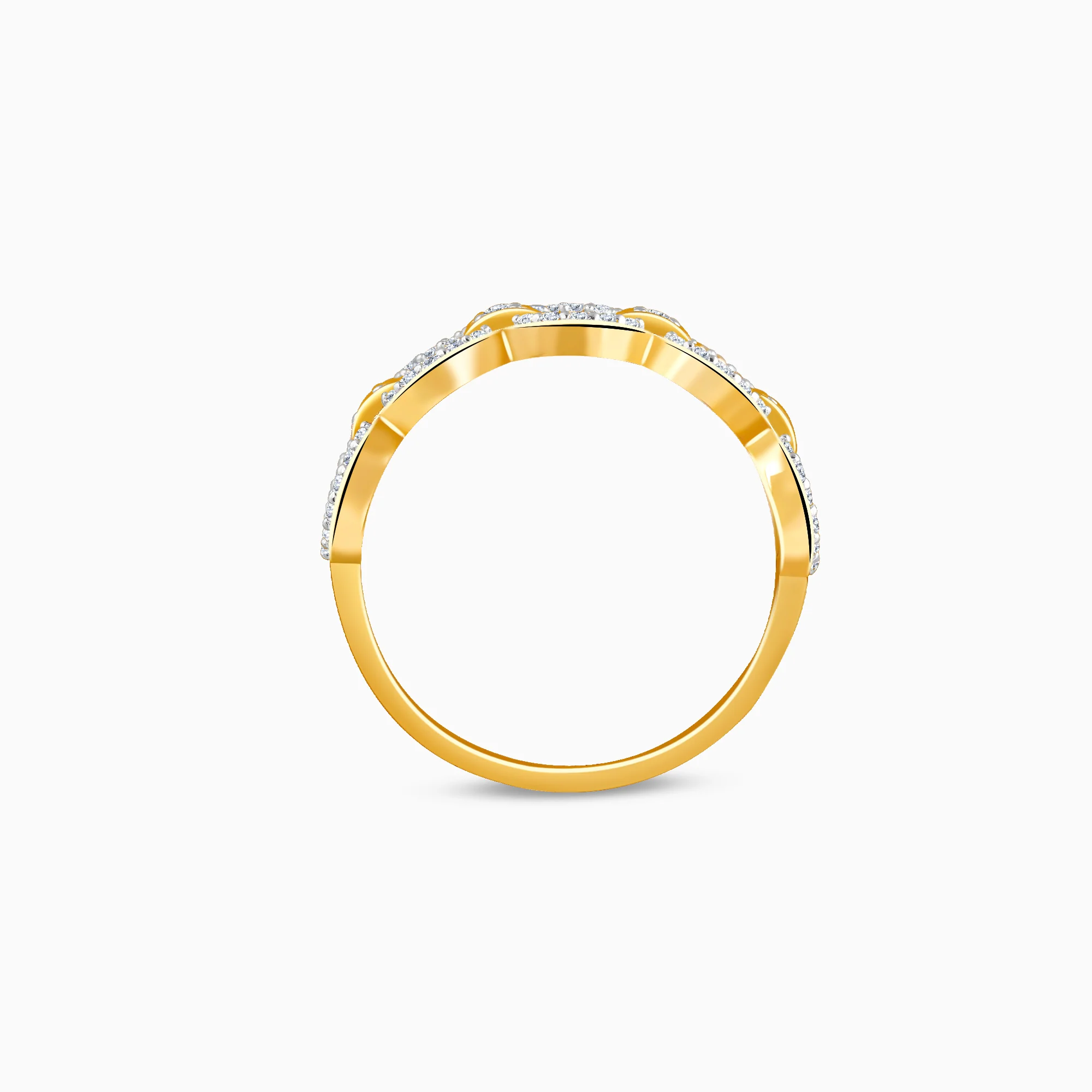 Gold Locking Lab Grown Diamond Ring - Image 5