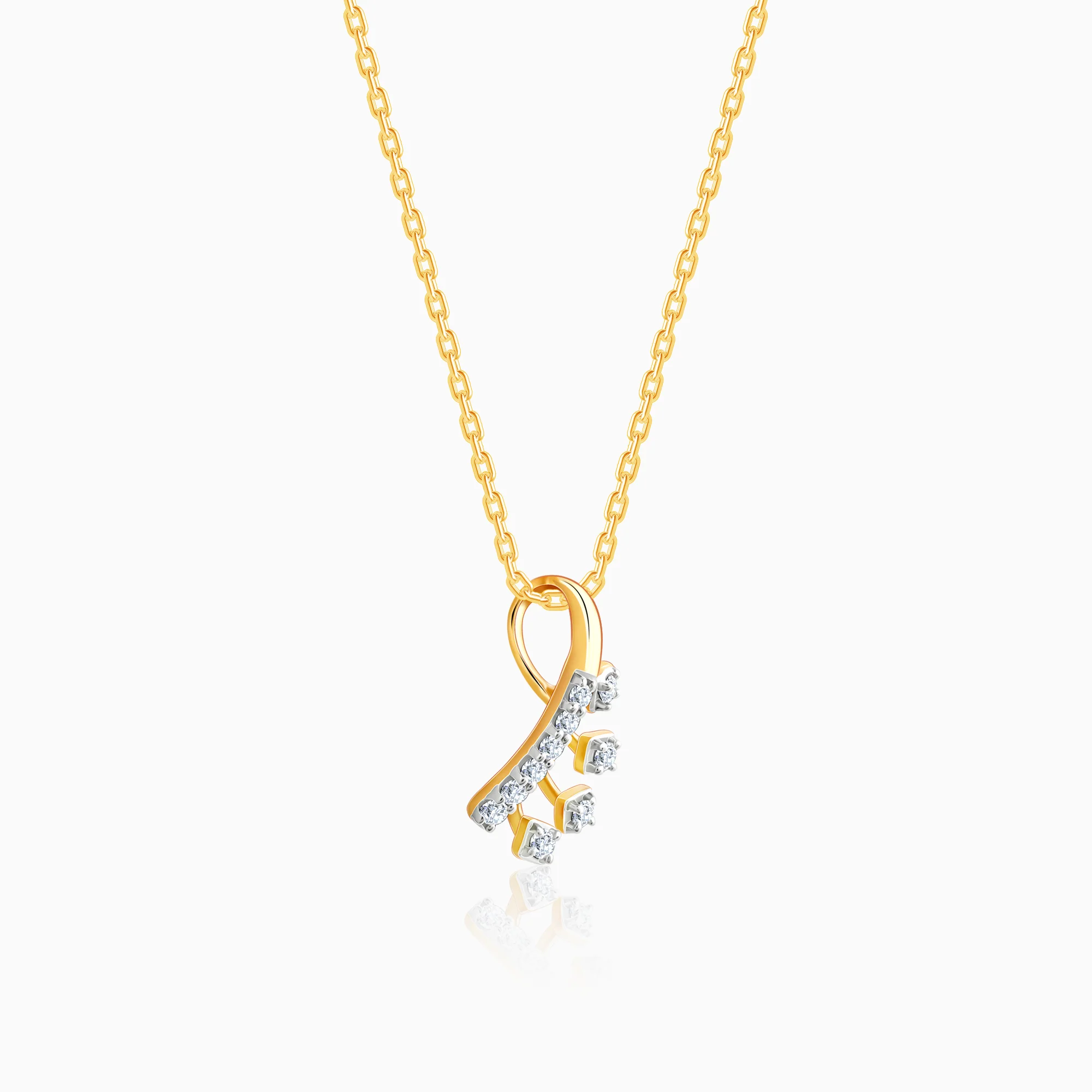 Gold Loop Diamond Pendant - Image 4