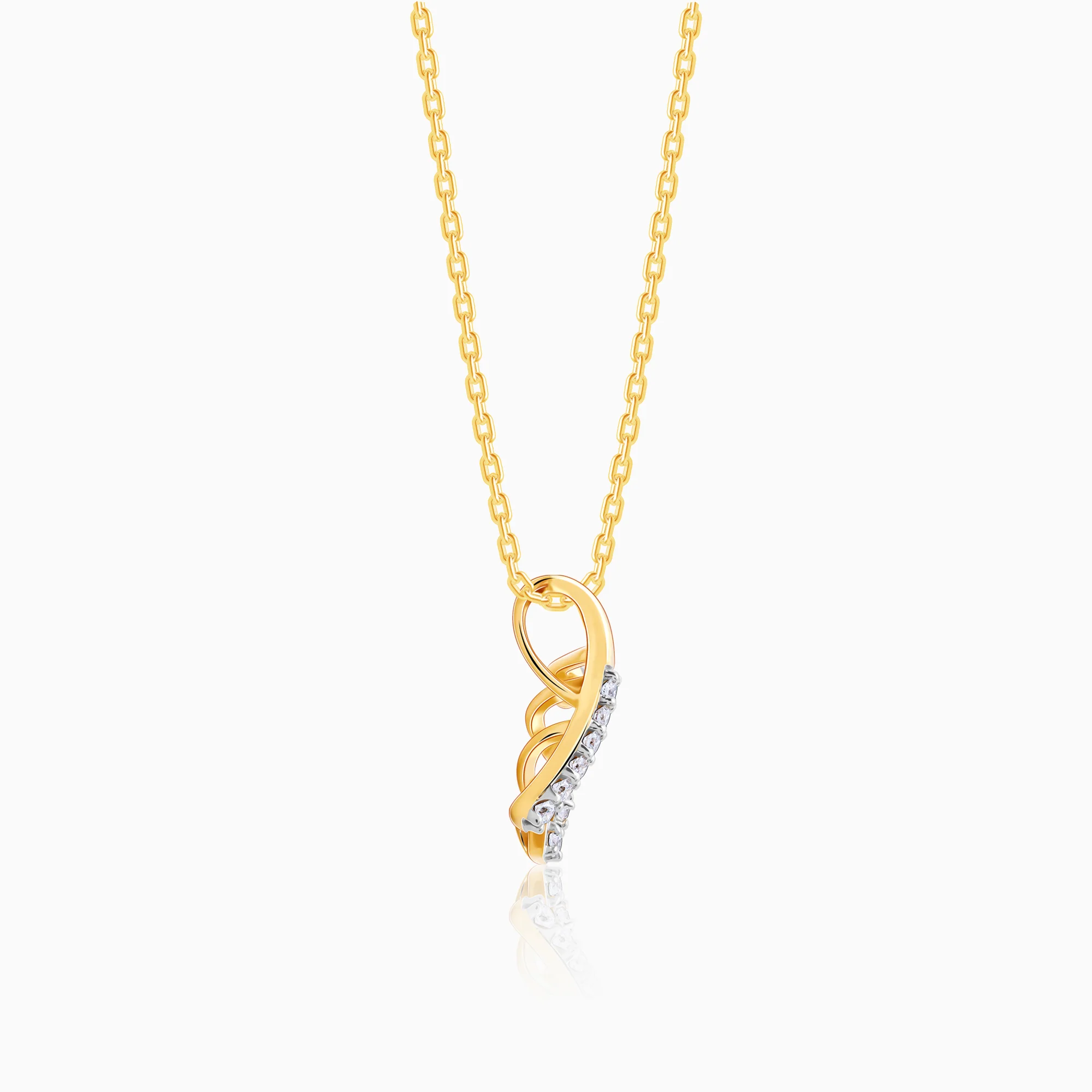 Gold Loop Diamond Pendant - Image 5
