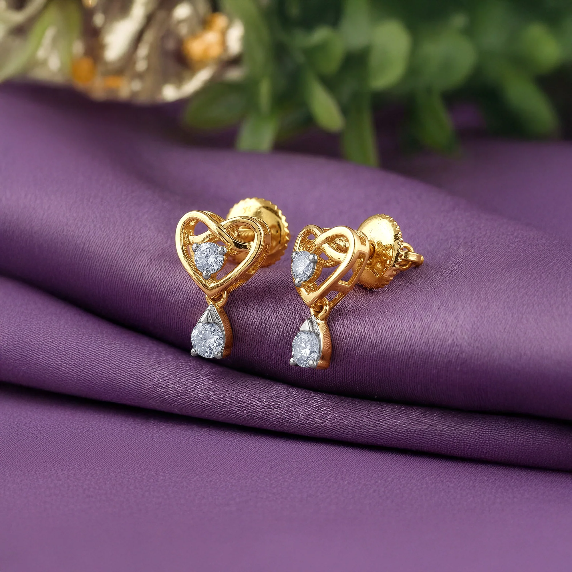Gold Love Shine Lab Grown Diamond Studs - Image 2
