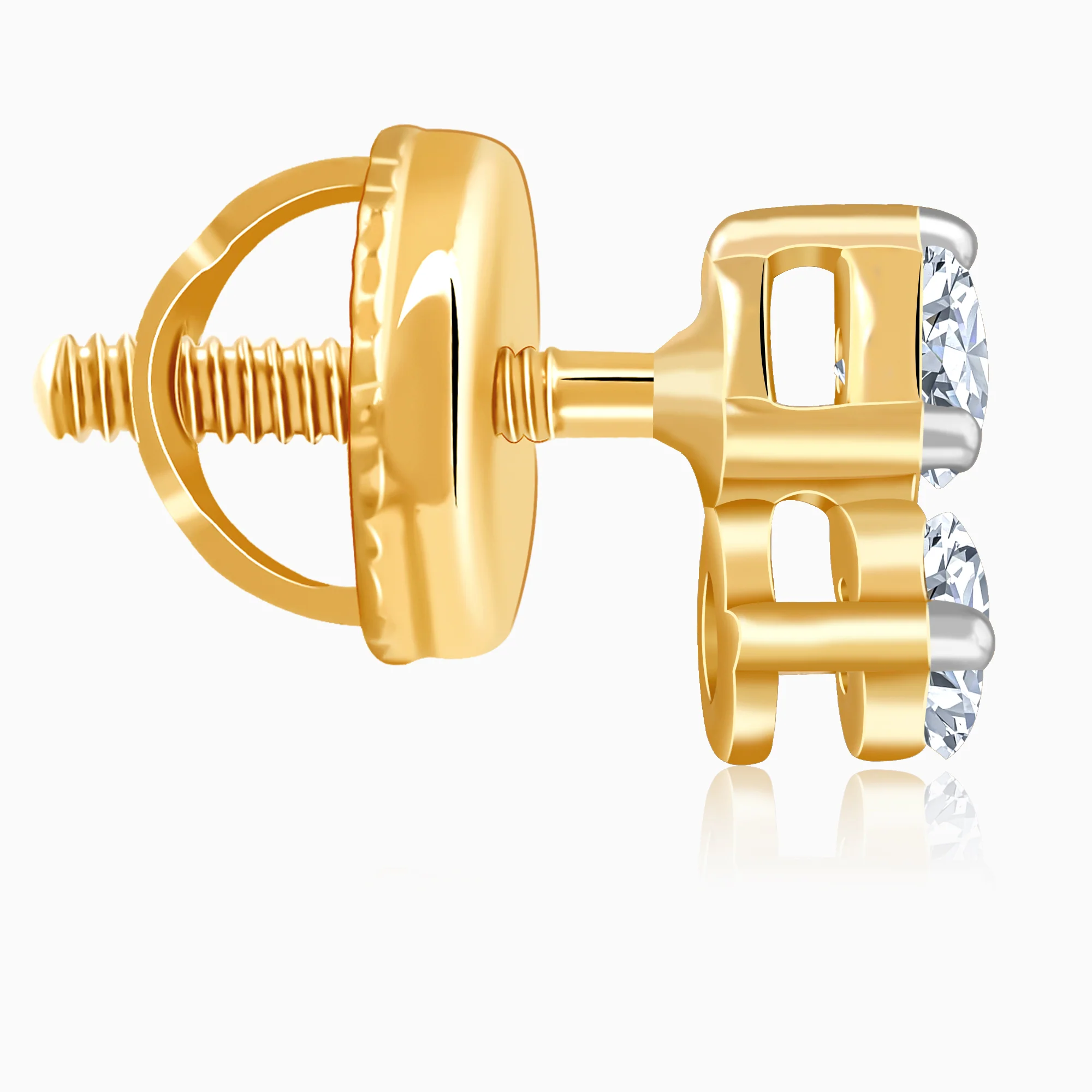 Gold Lumina Marquise Lab Grown Diamond Stud Earrings - Image 5