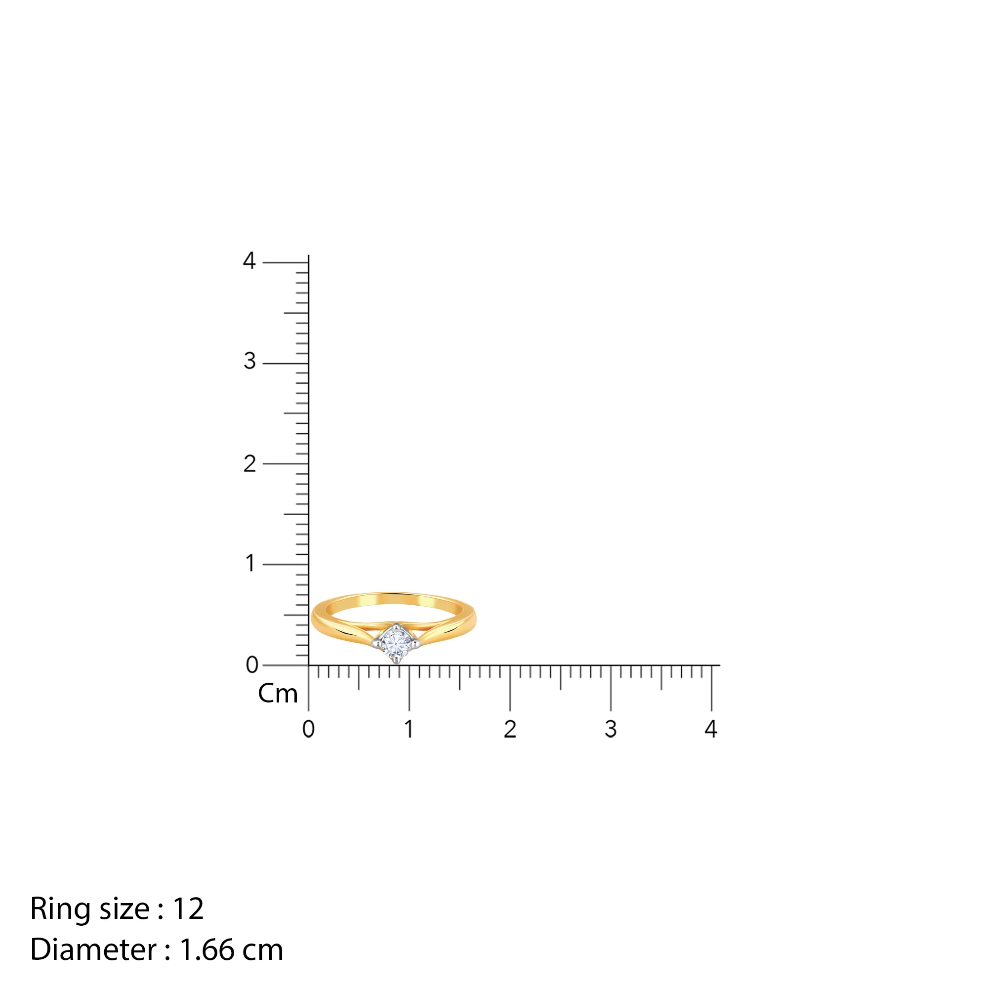 Gold Luna Solitaire Diamond Ring - Image 4