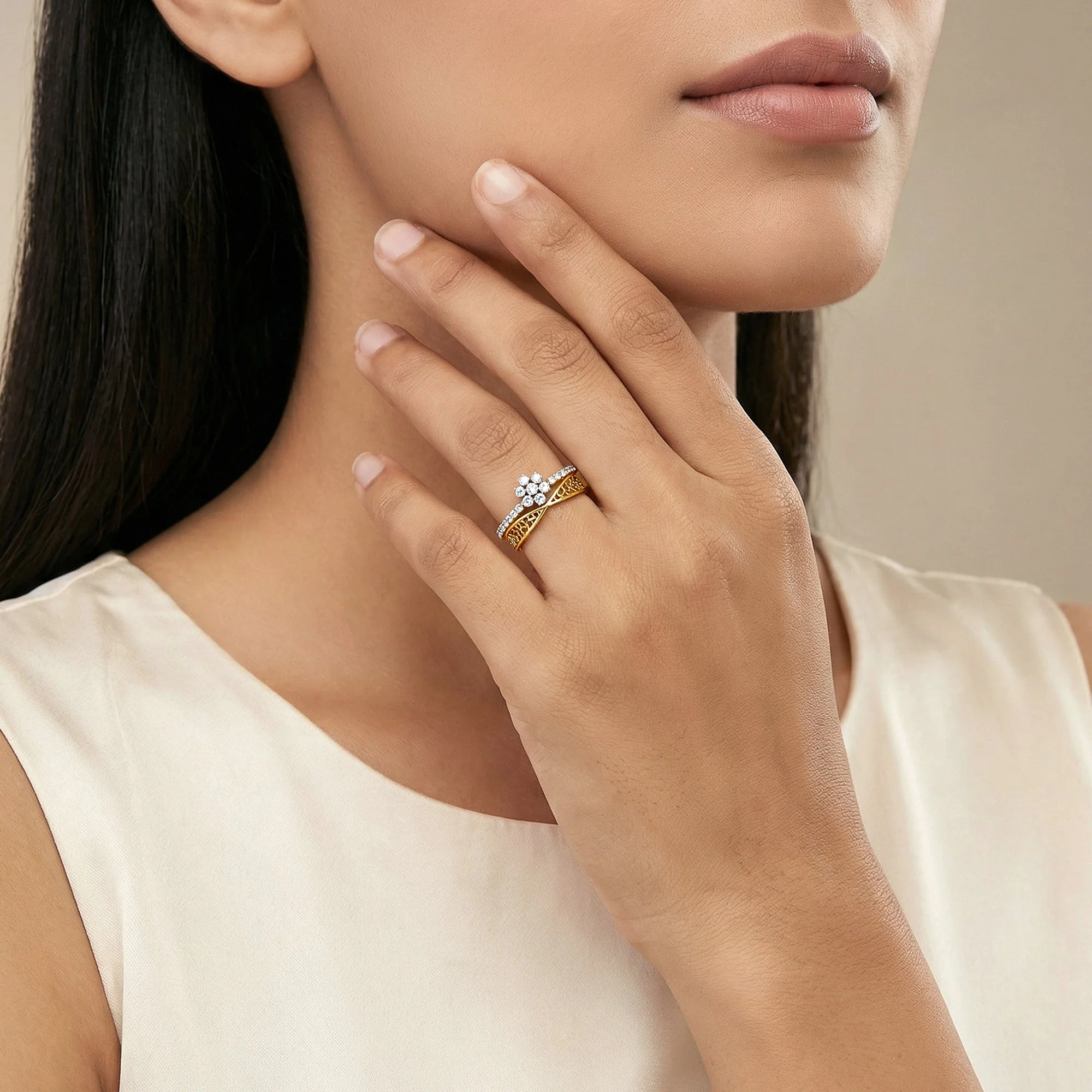 Gold Lyla Lab Grown Diamond Ring (Size 12) - Image 3