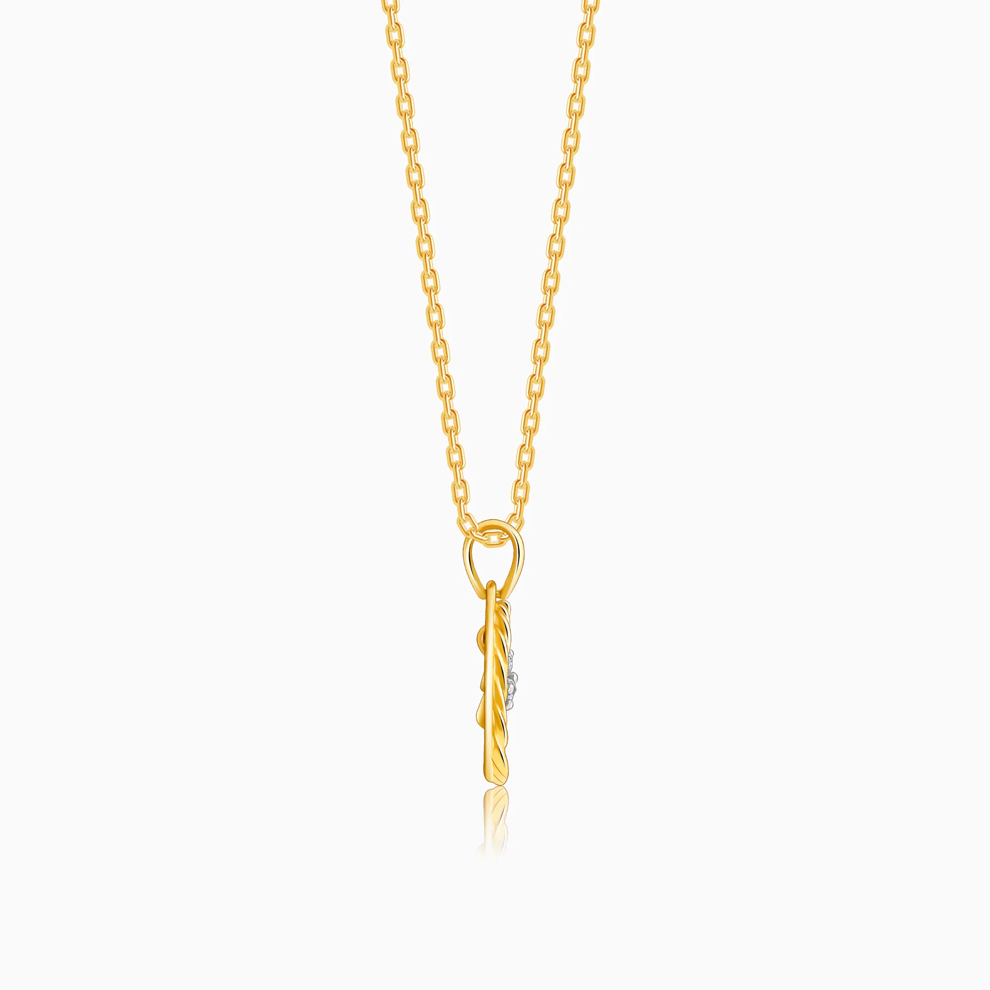 Gold Magical Fleur Lab Grown Diamond Pendant - Image 5