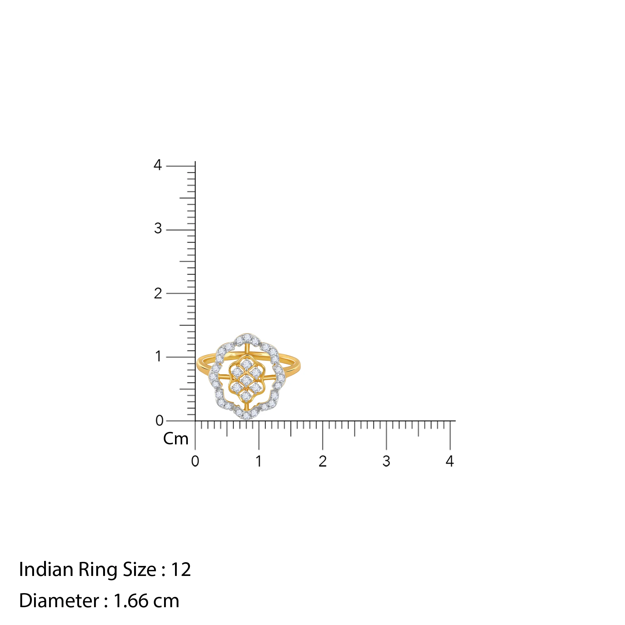 Gold Magna Florale Lab Grown Diamond Ring - Image 6