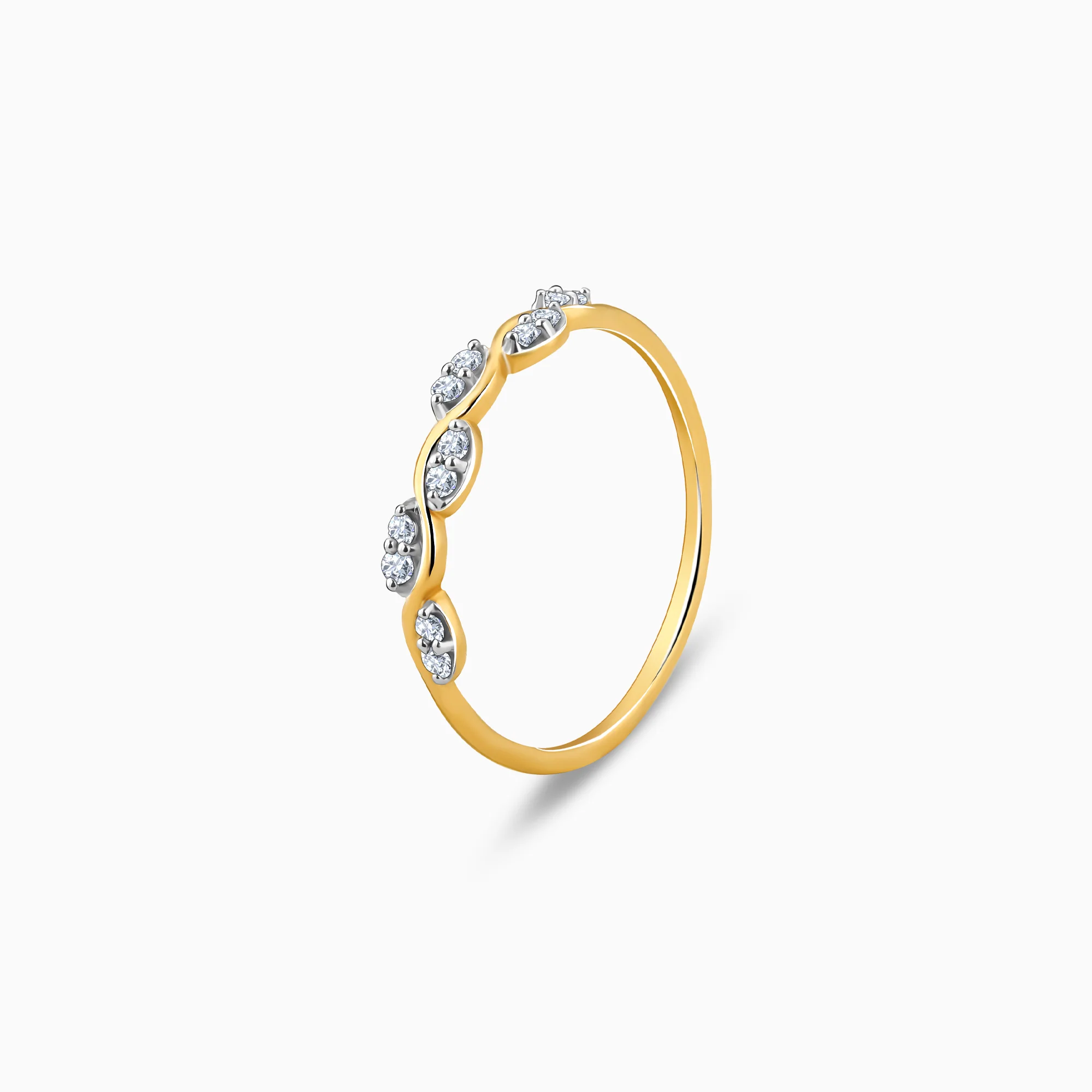 Gold Majestic Curves Lab Grown Diamond Ring (Size 12) - Image 4