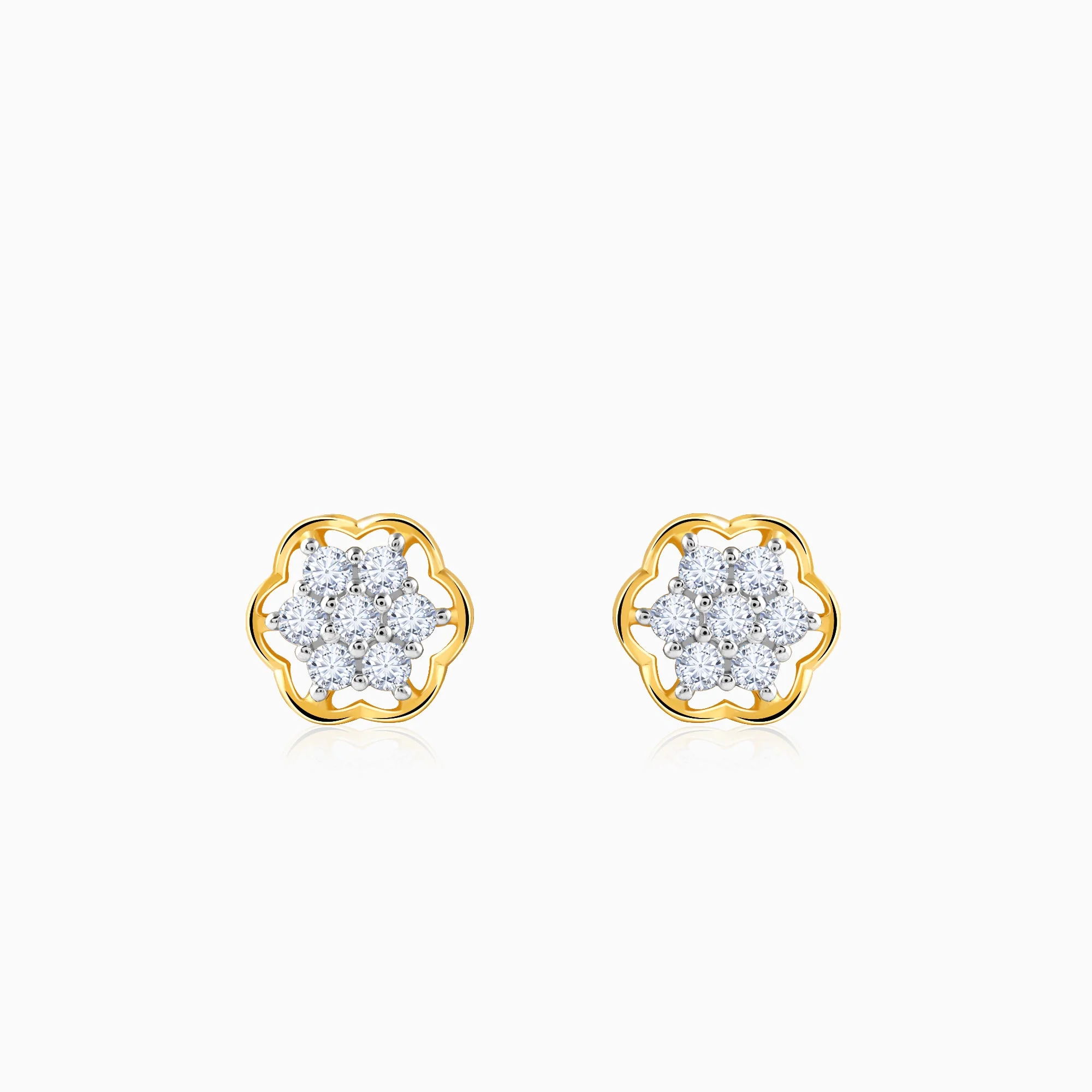 Gold Mana Lab Grown Diamond Stud Earrings