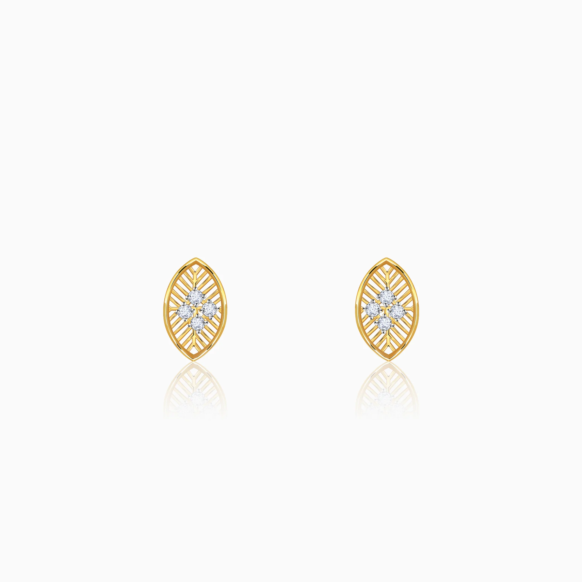 Gold Maquie Lab Grown Diamond Earrings