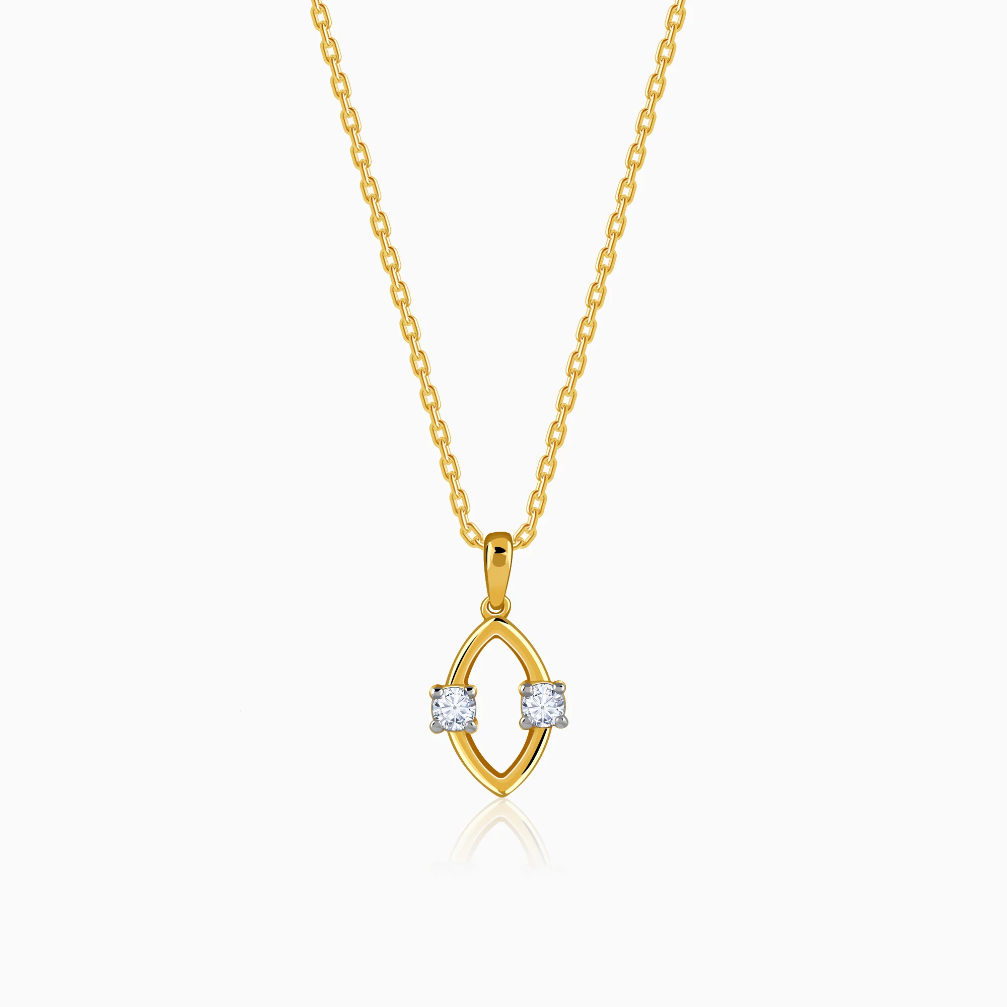 Gold Marquise Gleam Lab Grown Diamond Pendant