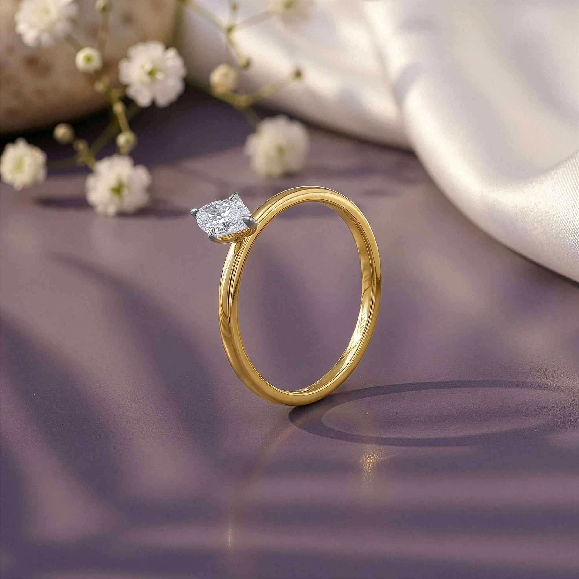 Gold Marquise Muse Lab Grown Diamond Ring (Size 12) - Image 2