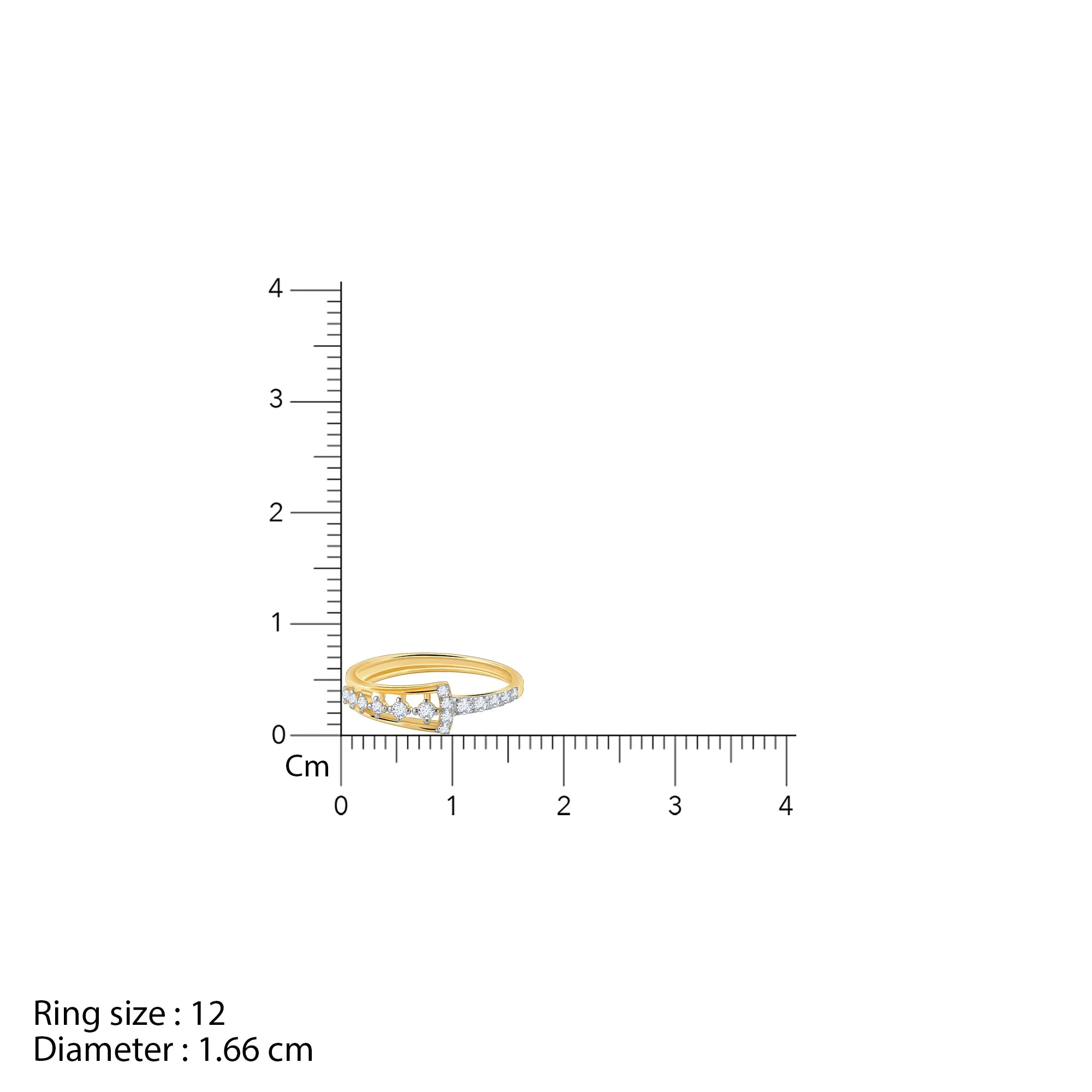 Gold Modern Mosaic Diamond Ring - Image 6