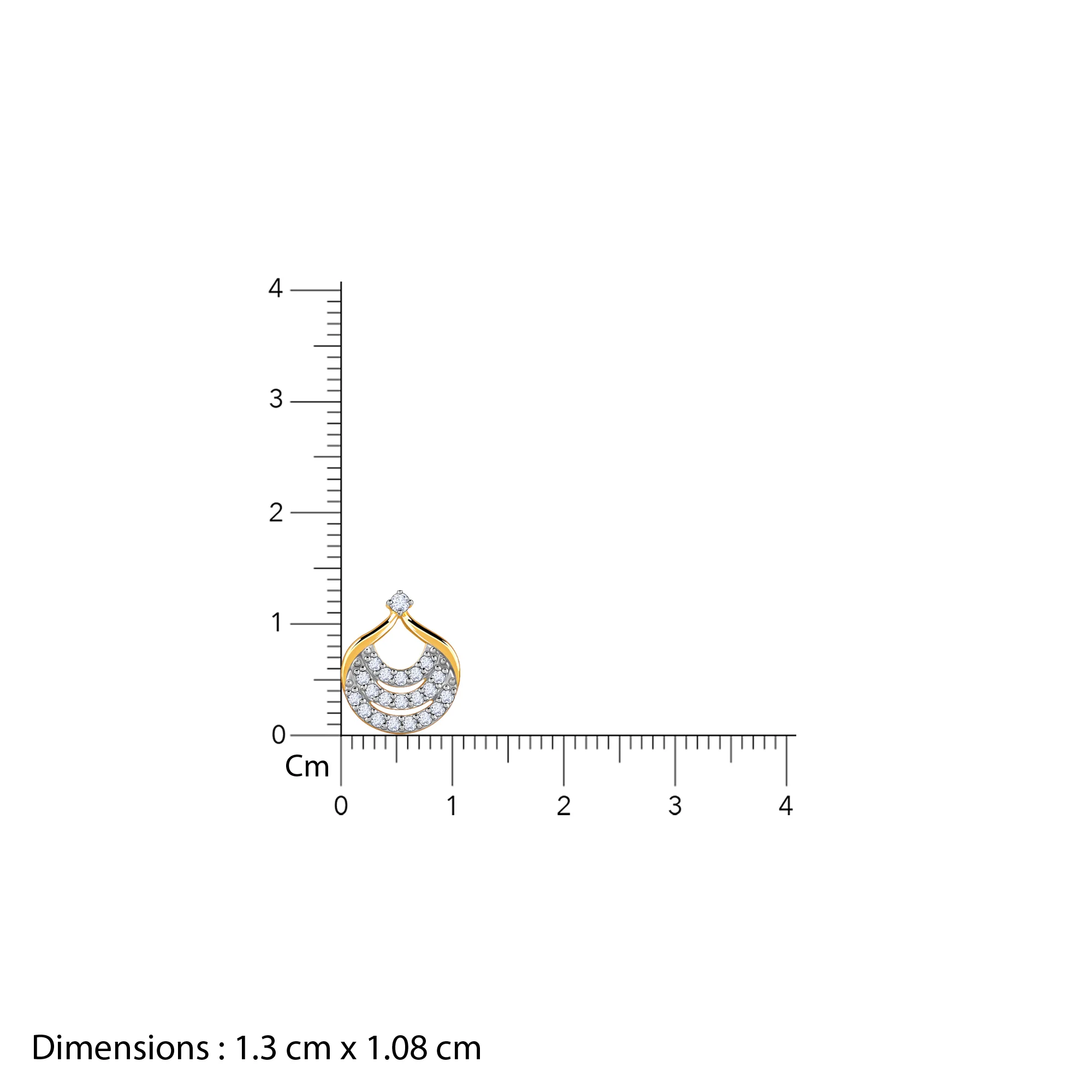 Gold Moonbeam Diamond Earrings - Image 6