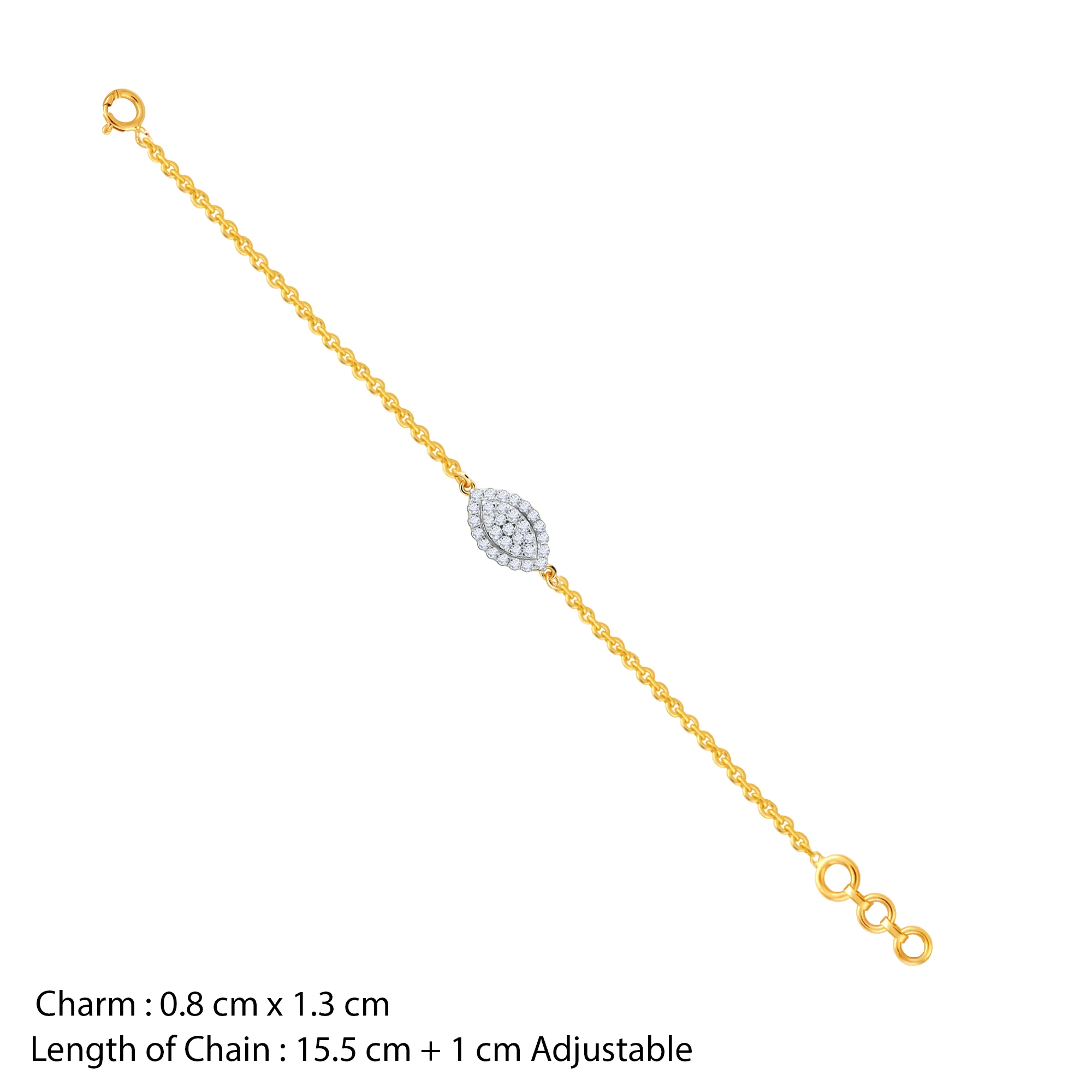 Gold Nazar Diamond Bracelet - Image 4