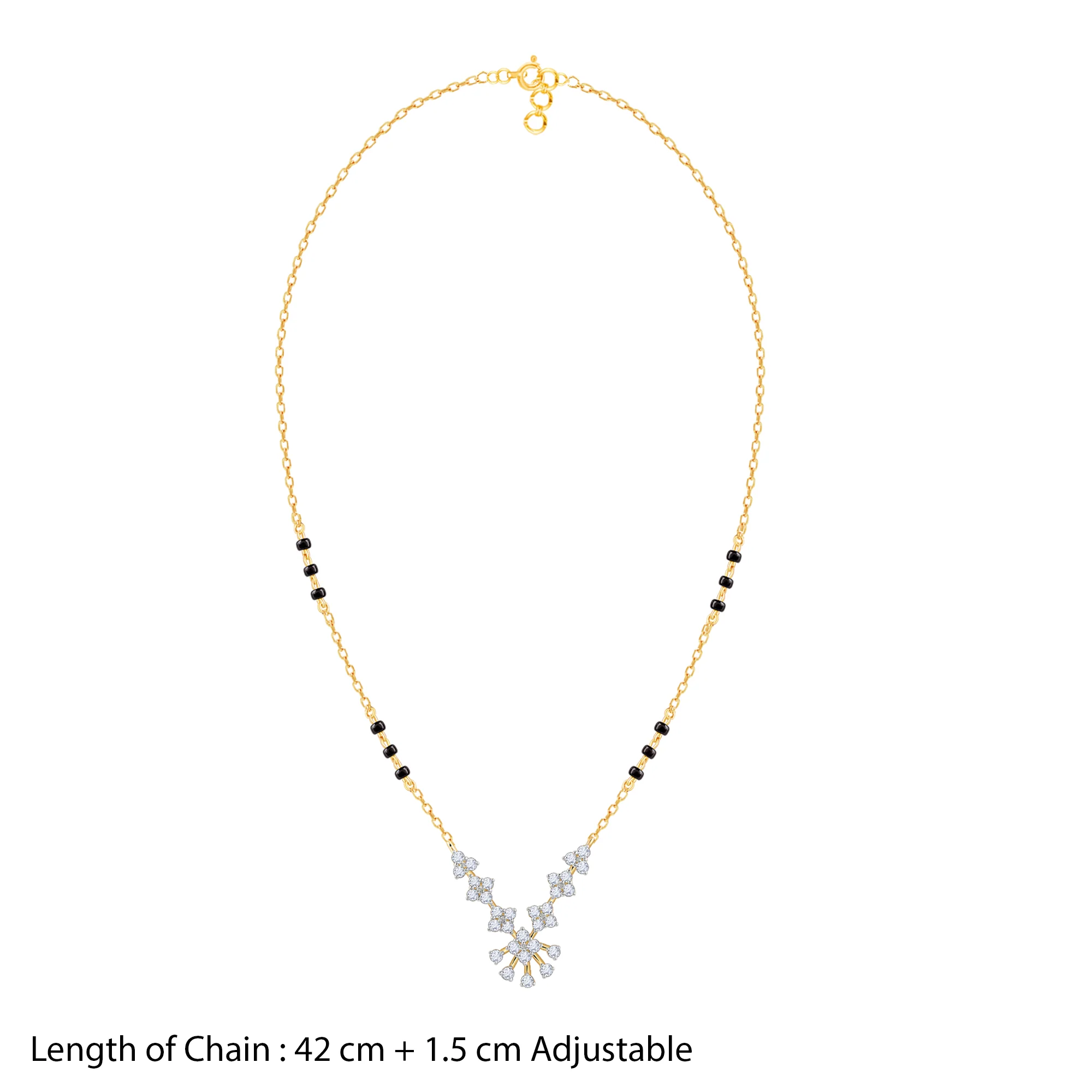 Gold Nethra Lab Grown Diamond Mangalsutra - Image 5