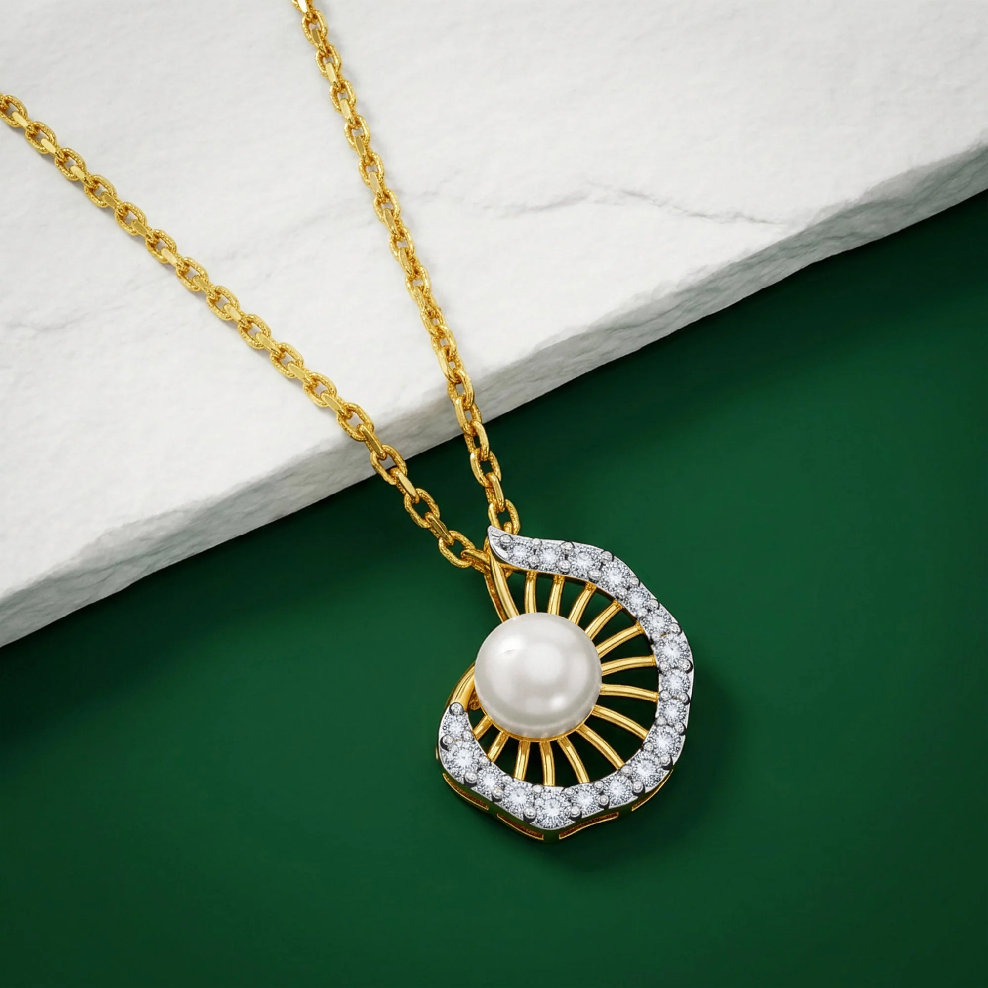 Gold Ocaso Lab Grown Diamond Pendant - Image 2