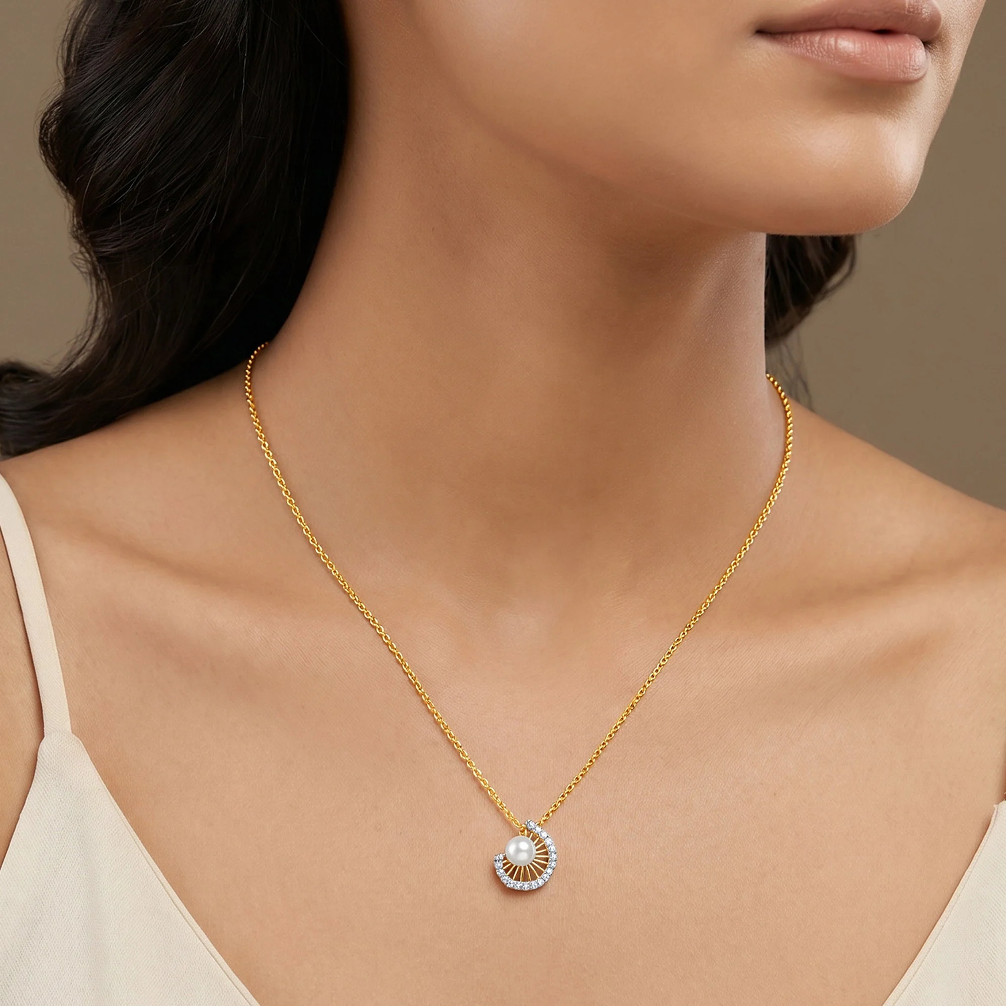 Gold Ocaso Lab Grown Diamond Pendant - Image 3
