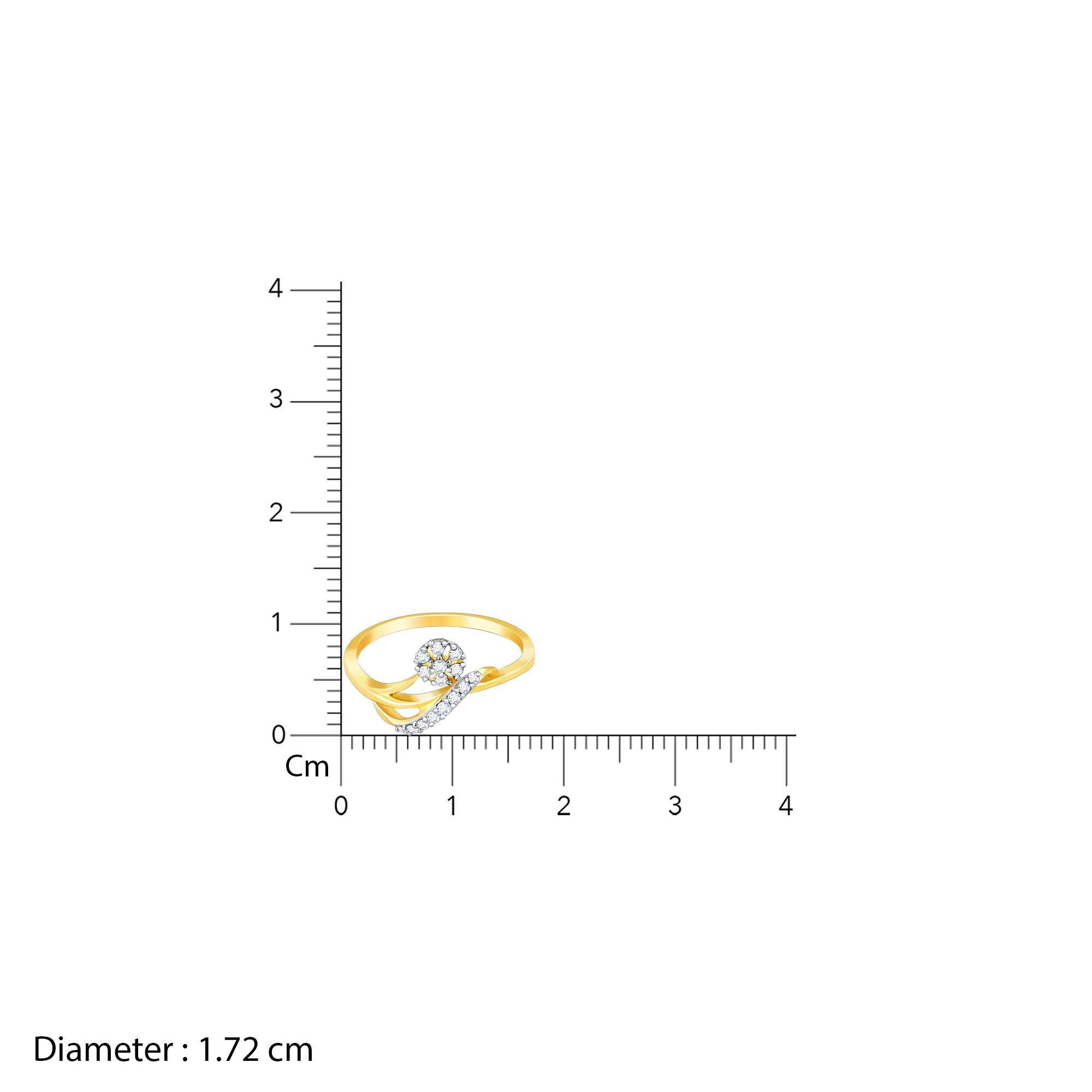 Gold Ocean's Flow Diamond Ring - Image 7