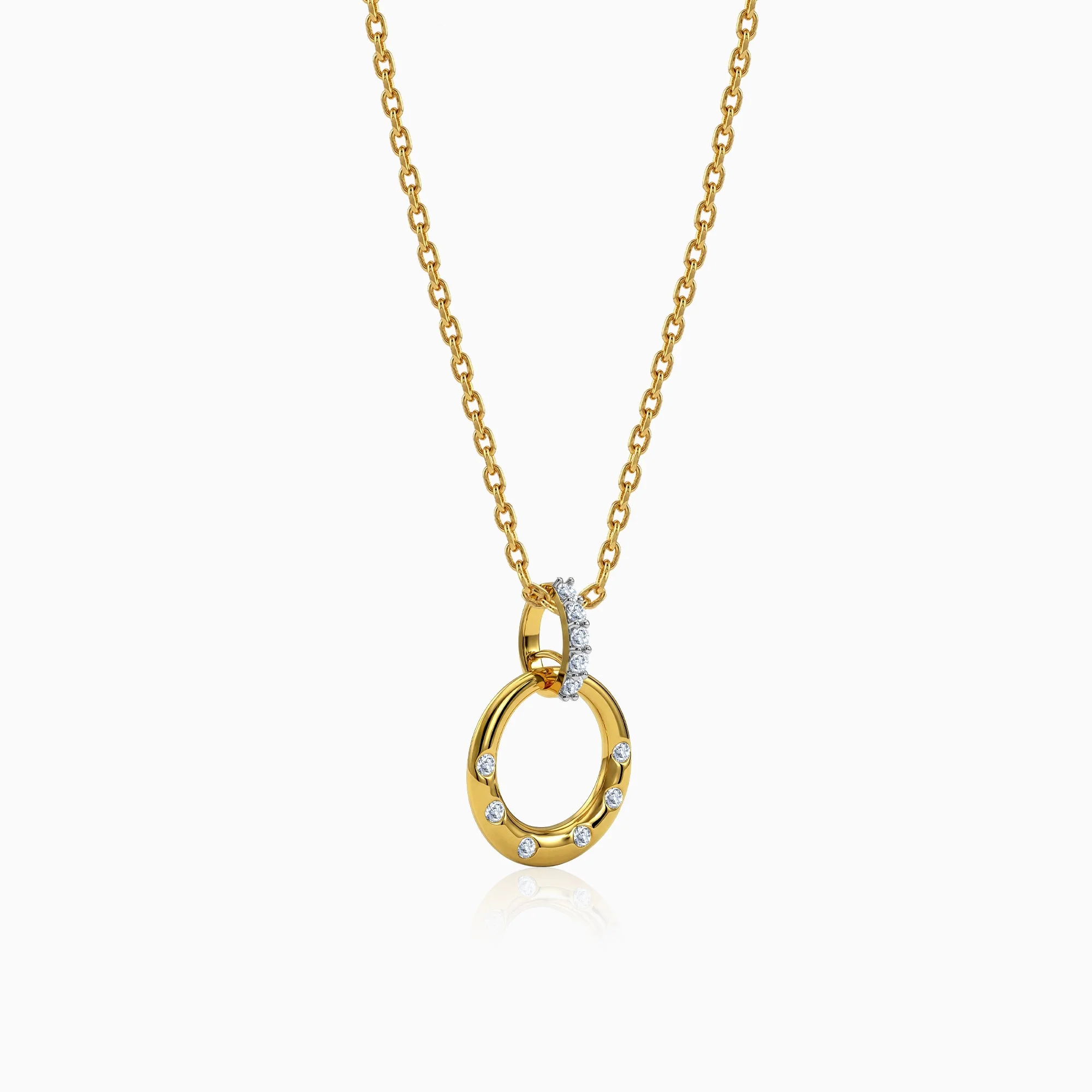 Gold Opulent Classic Lab Grown Diamond Pendant - Image 4