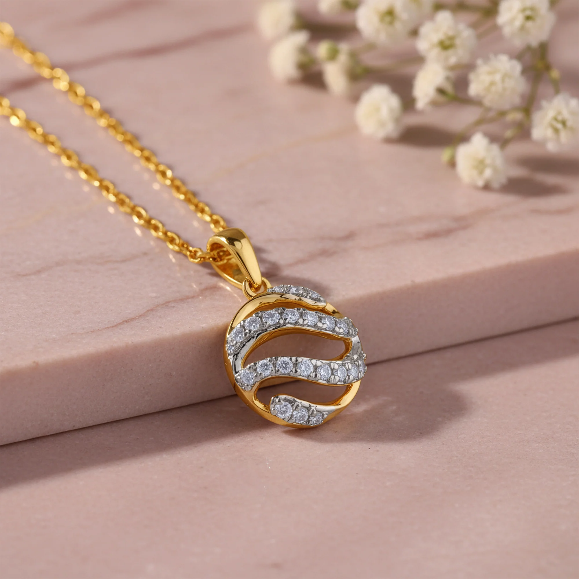 Gold Orbelle Lab Grown Diamond Pendant - Image 2