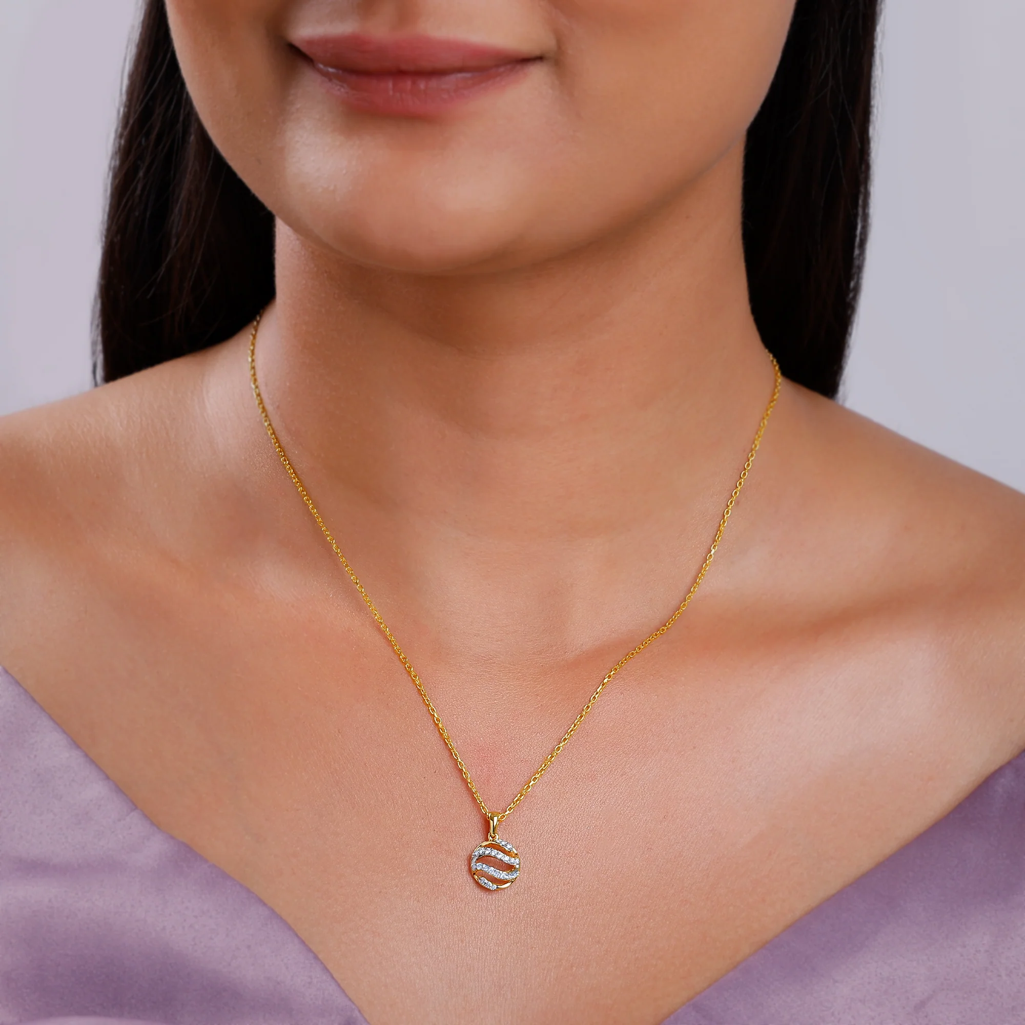Gold Orbelle Lab Grown Diamond Pendant - Image 3