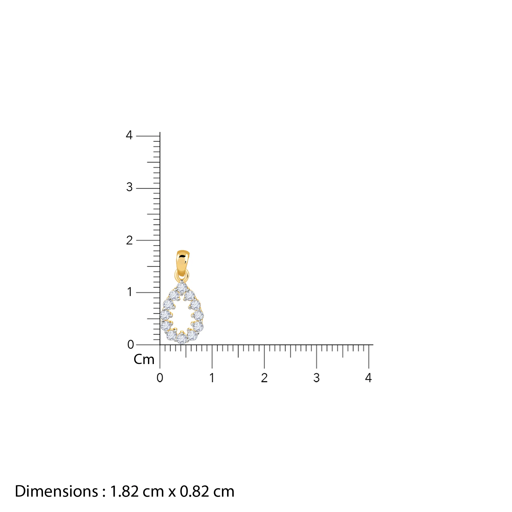 Gold Oval Aura Lab Grown Diamond Pendant - Image 6