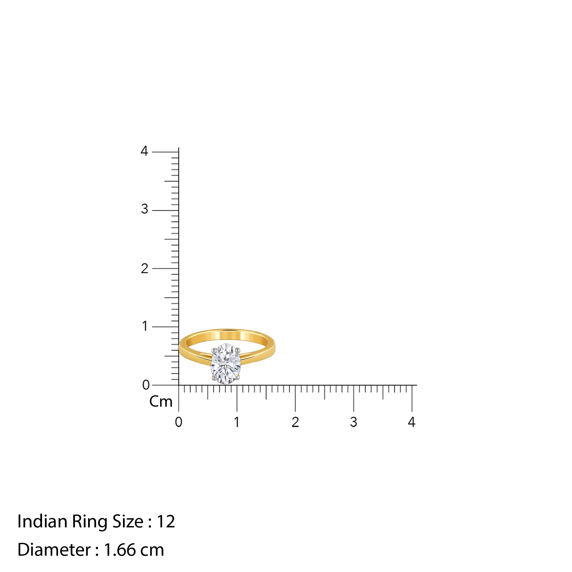 Gold Oval Cut Solitaire Lab Grown Diamond Ring - Image 6