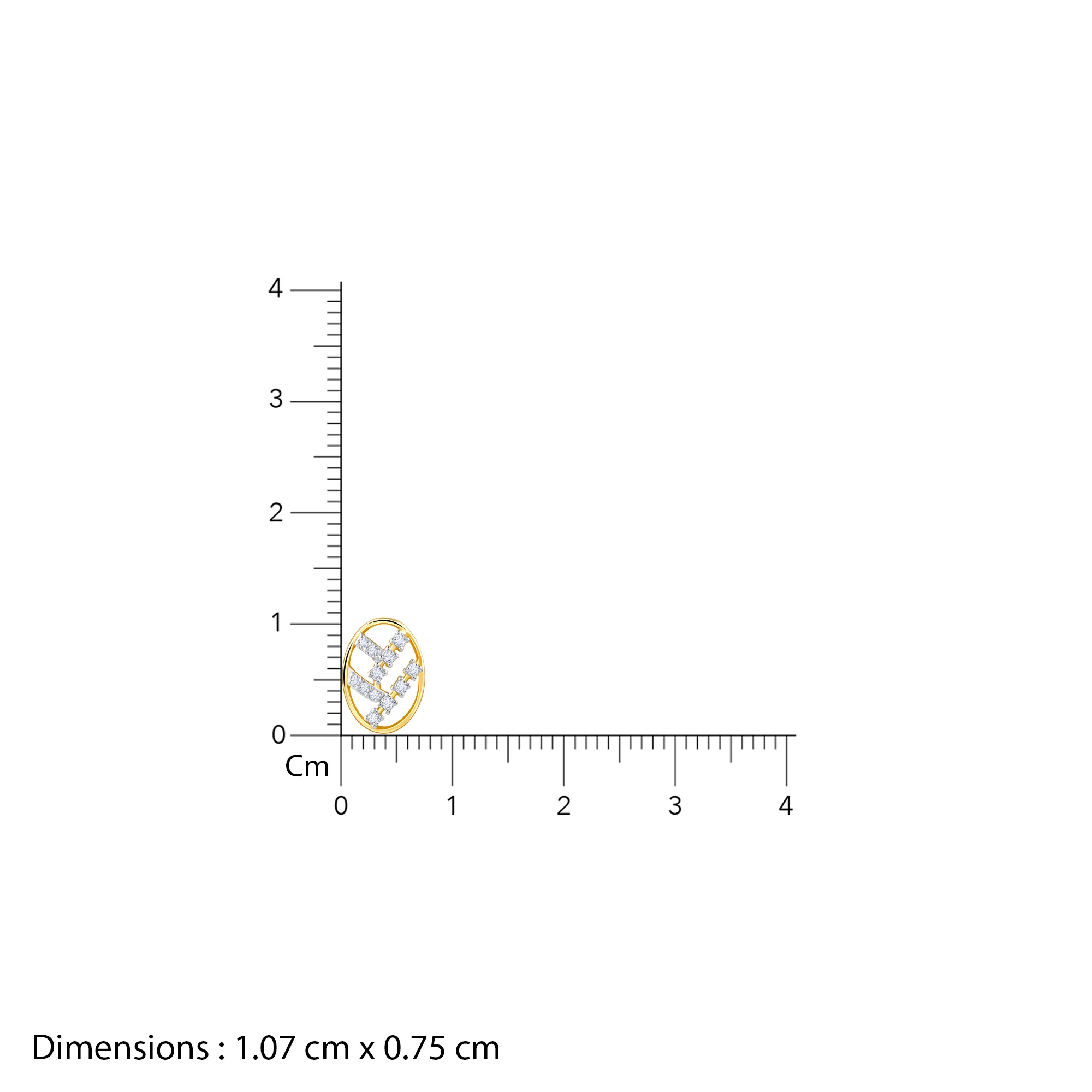 Gold Oval Lab Grown Diamond Stud Earrings - Image 6