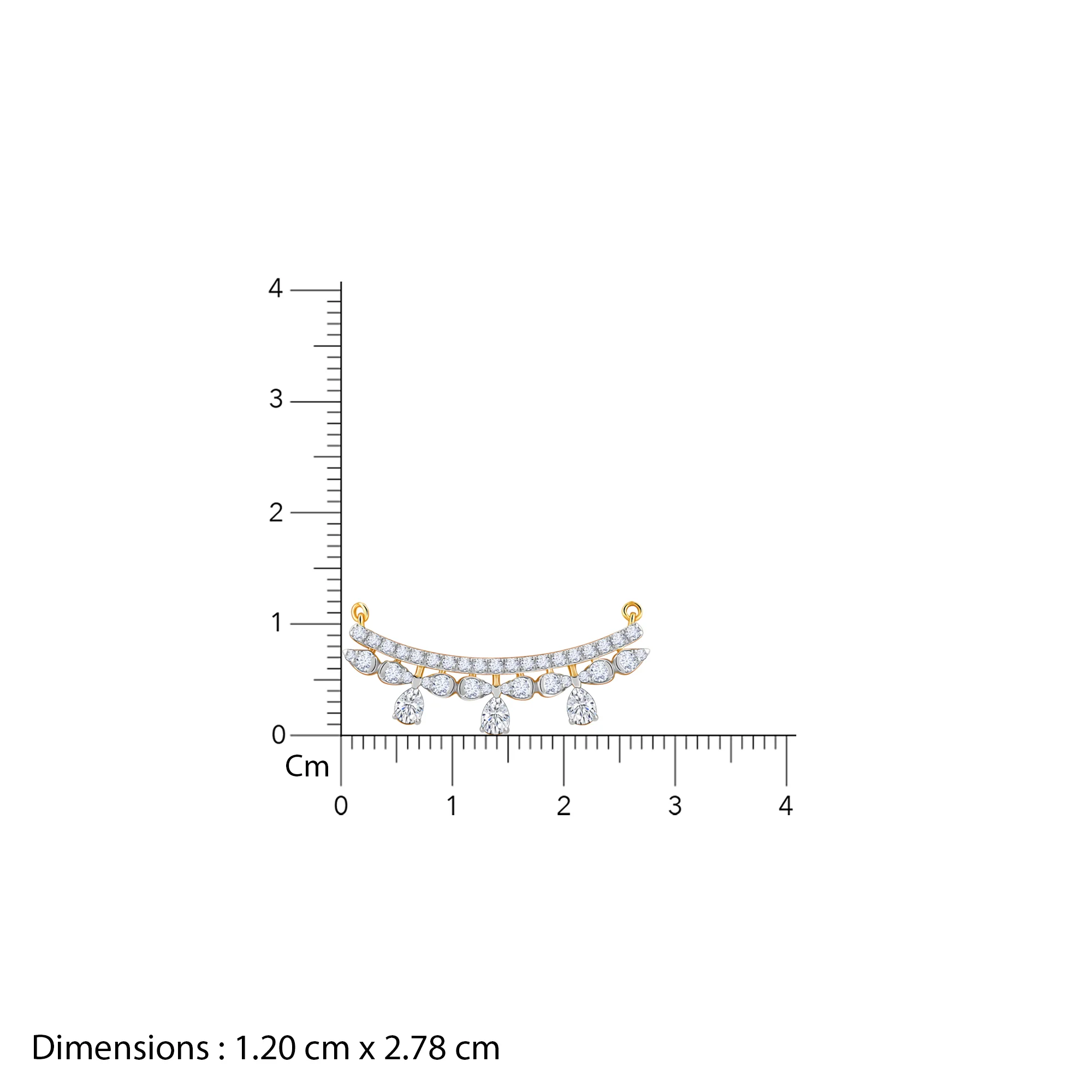 Gold Pavitra Lab Grown Diamond Mangalsutra - Image 4