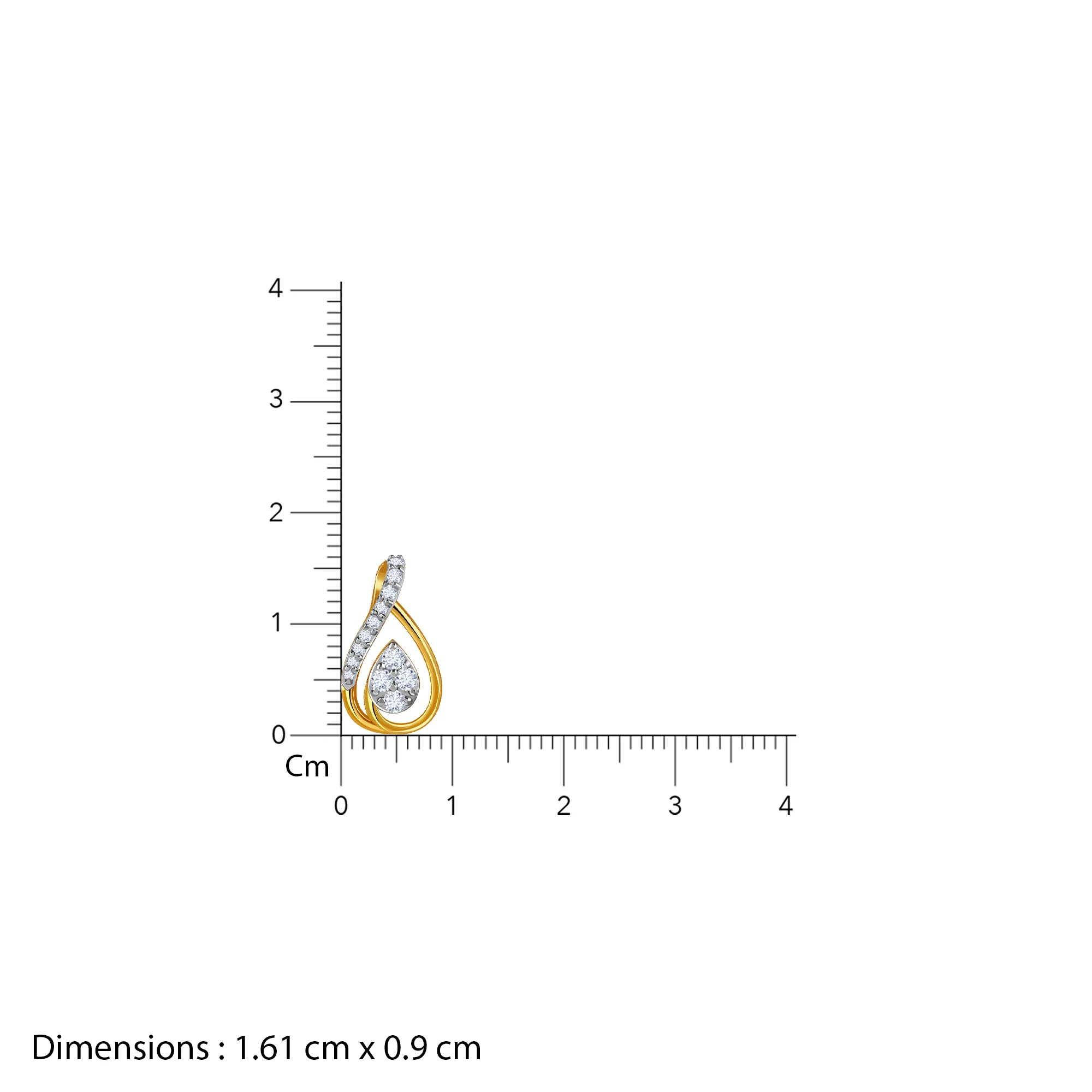 Gold Pear Within Lab Grown Diamond Pendant - Image 6