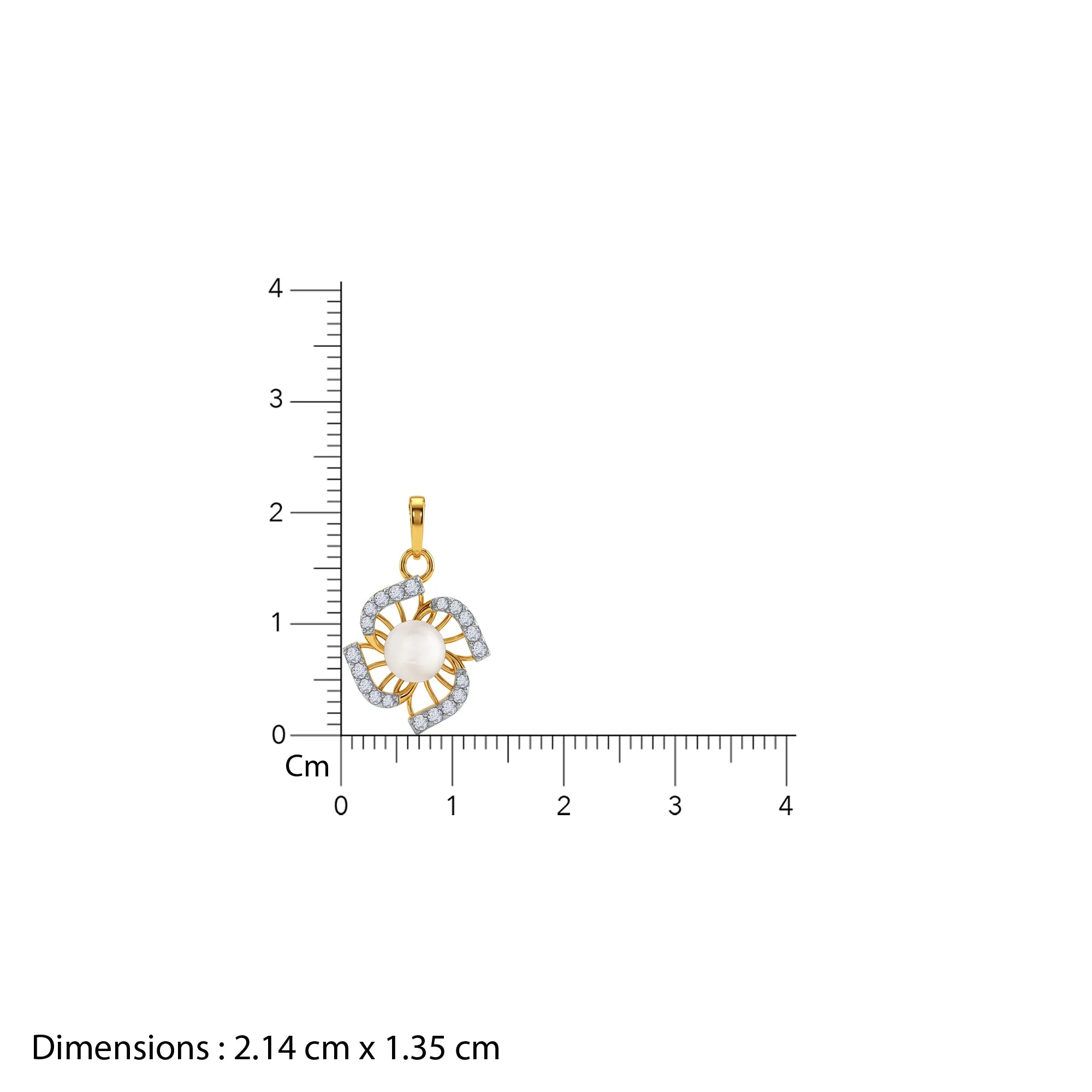 Gold Pearl of Fortune Lab Grown Diamond Pendant - Image 5