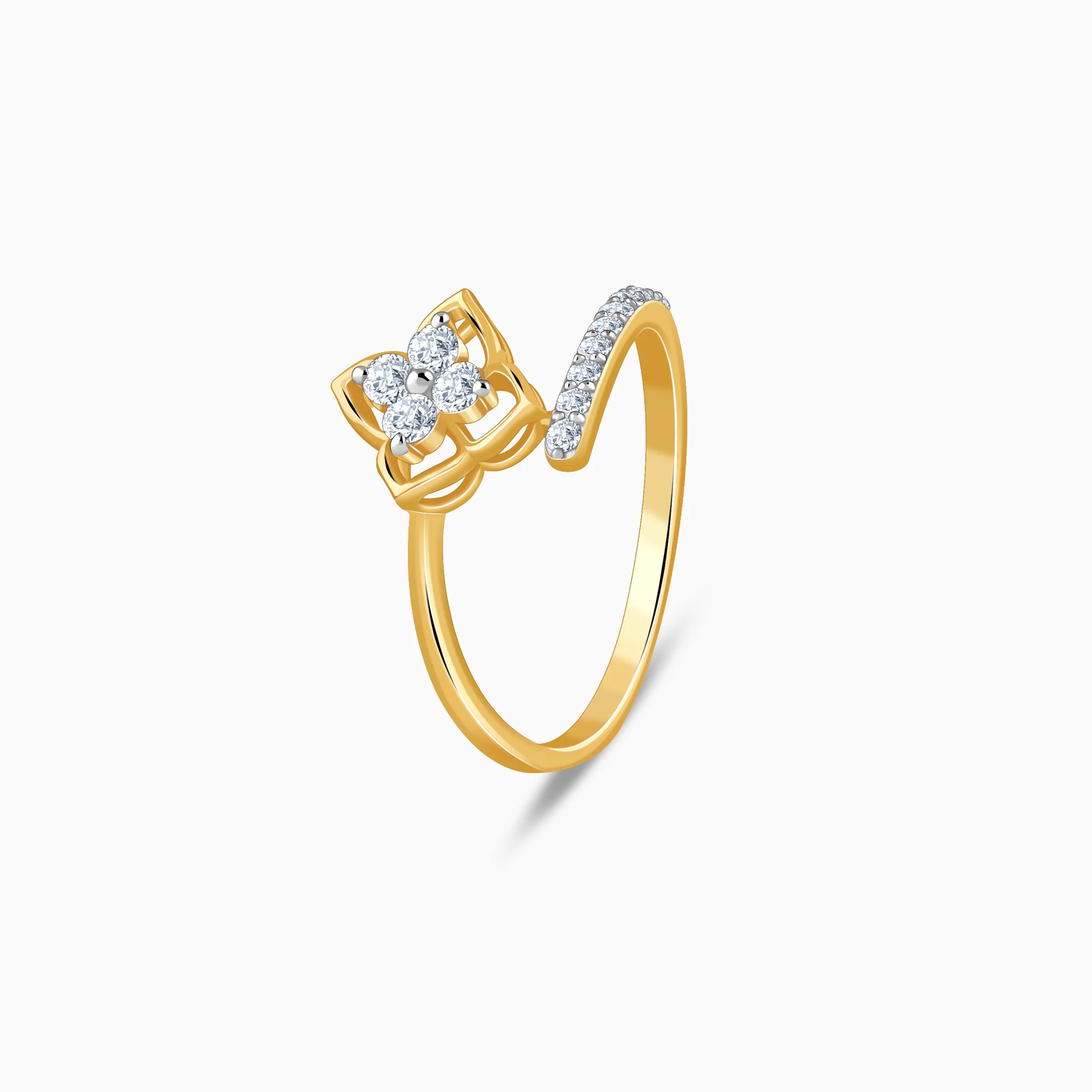 Gold Petal Spirit Lab Grown Diamond Ring - Image 4