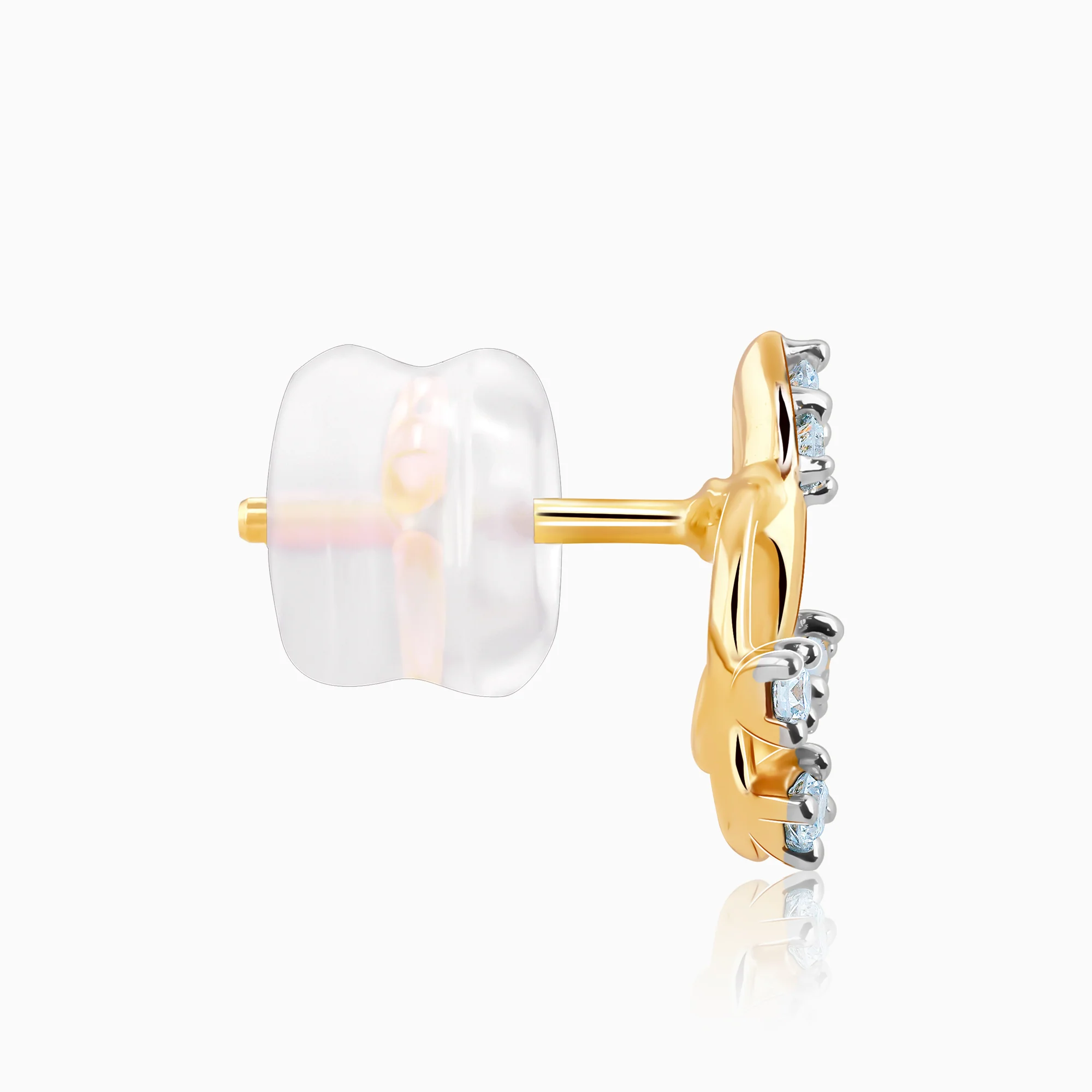 Gold Petioles Diamond Studs - Image 4