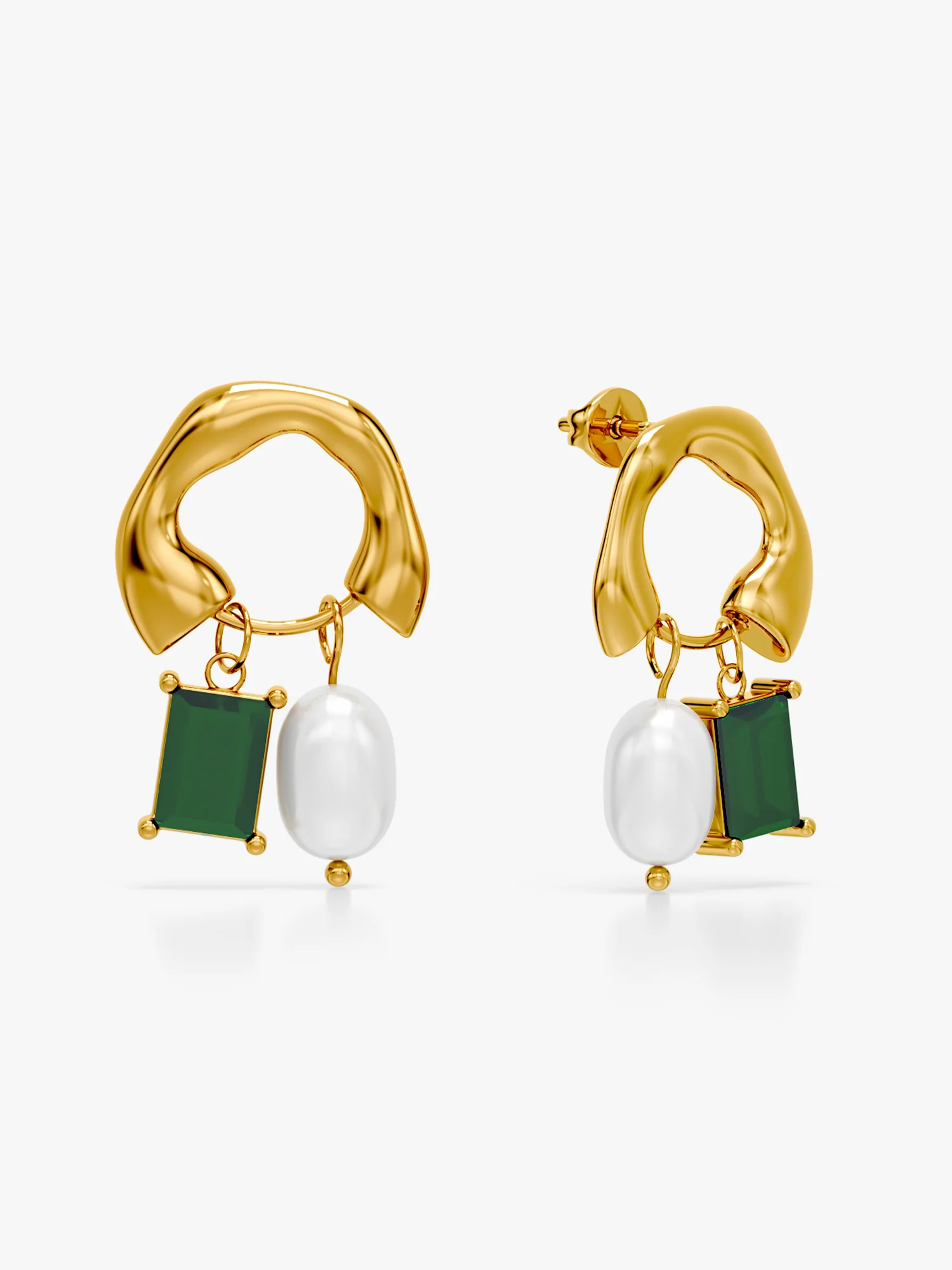 Gold Plated Chaos Coordinator Drop Earrings