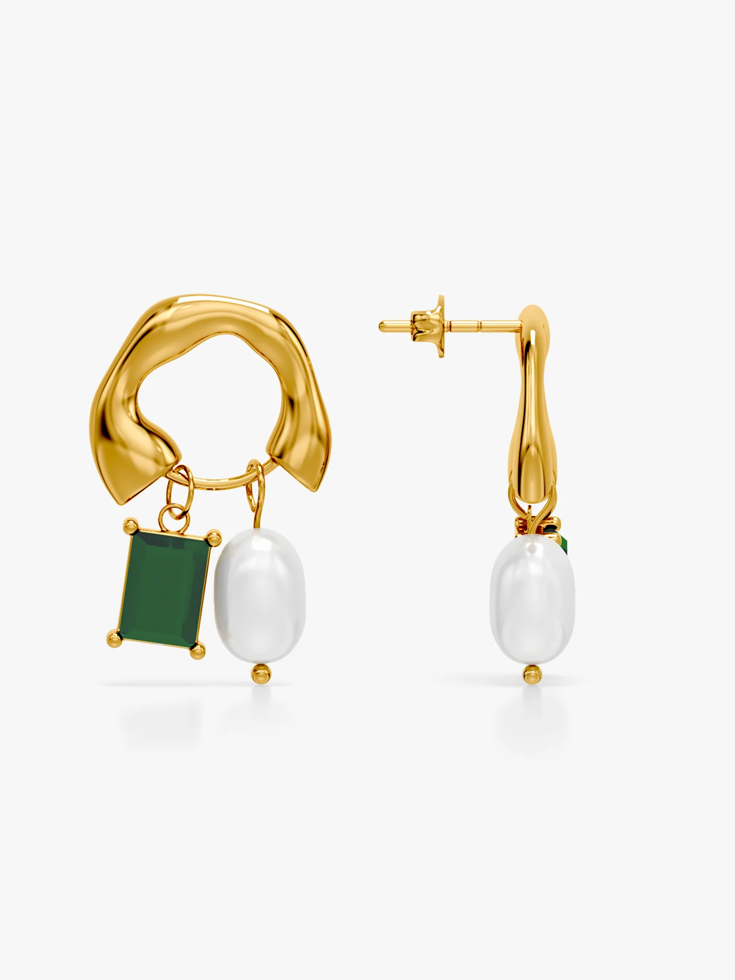 Gold Plated Chaos Coordinator Drop Earrings - Image 5
