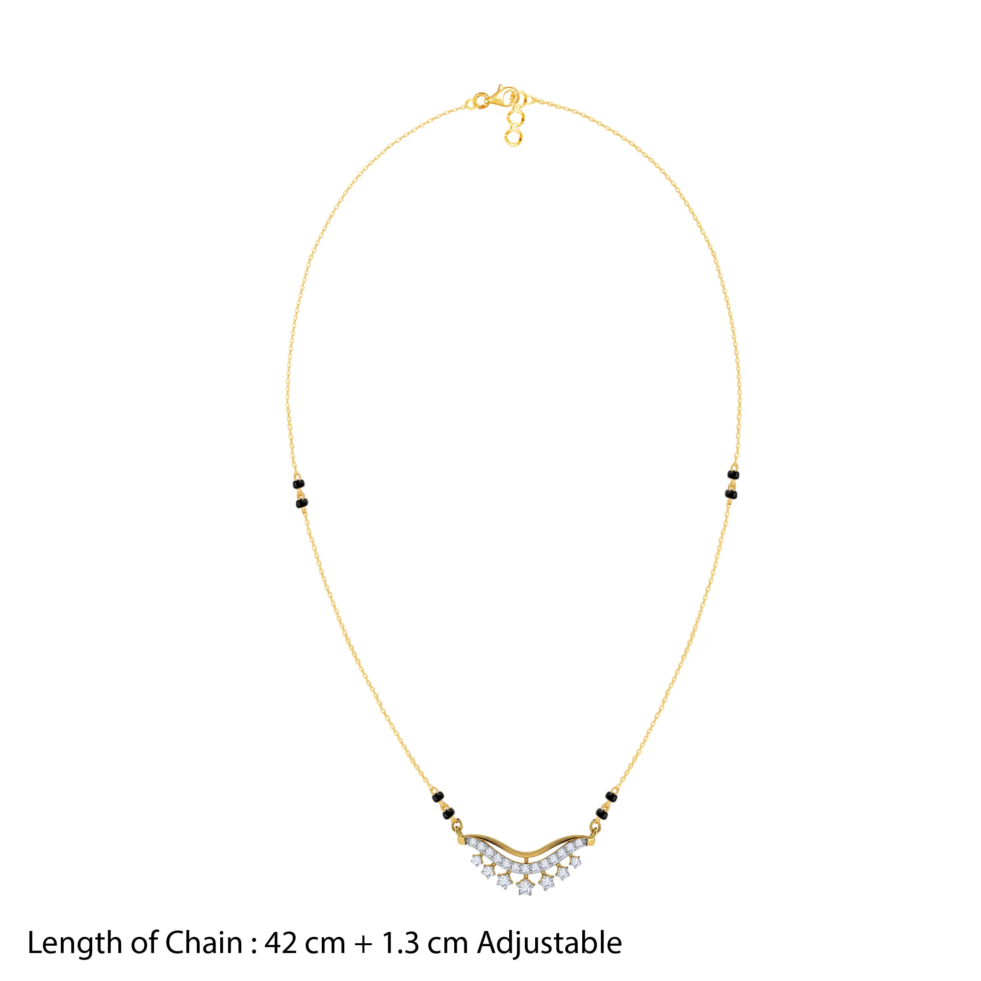 Gold Pooja Lab Grown Diamond Mangalsutra - Image 5