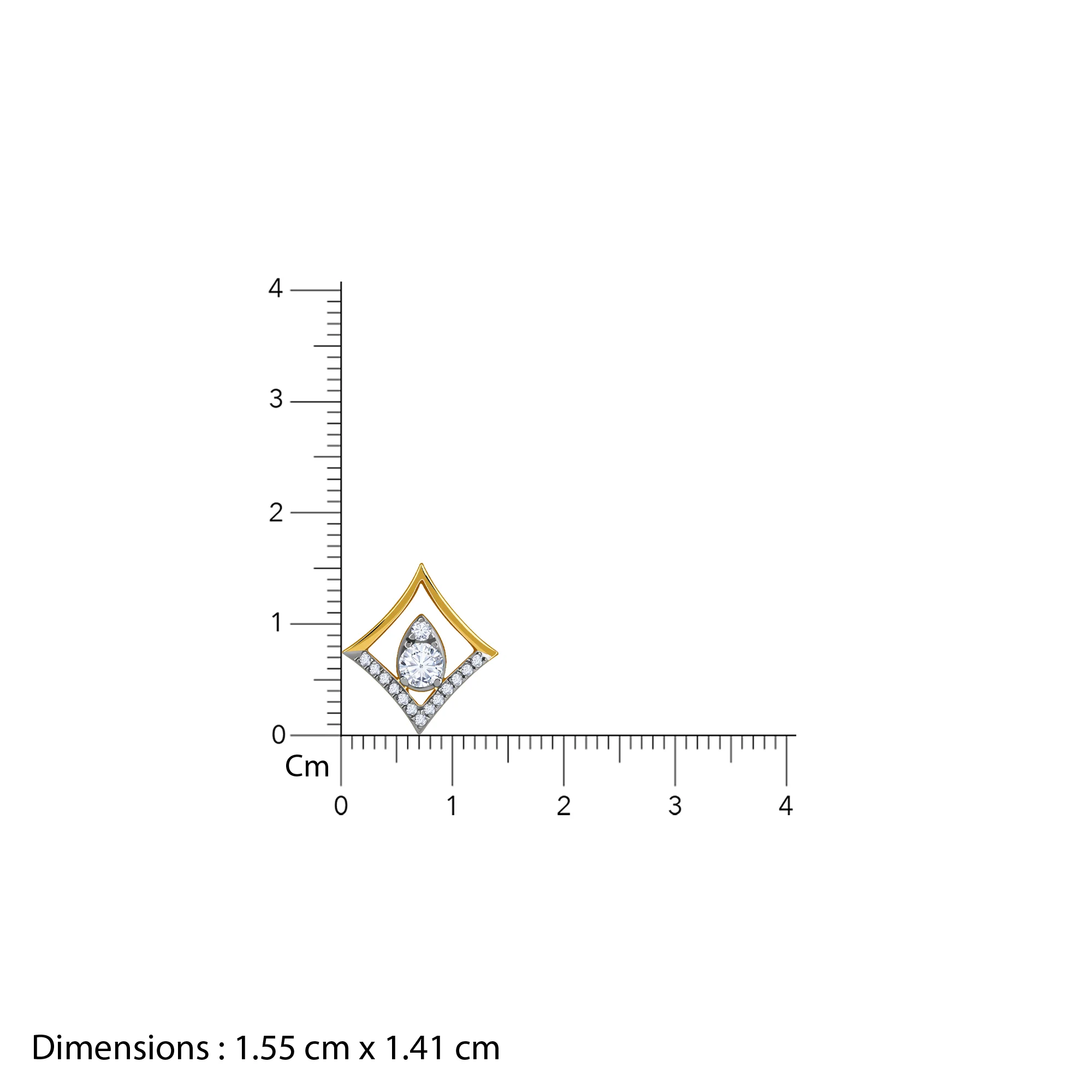 Gold Prism Poise Lab Grown Diamond Pendant - Image 6