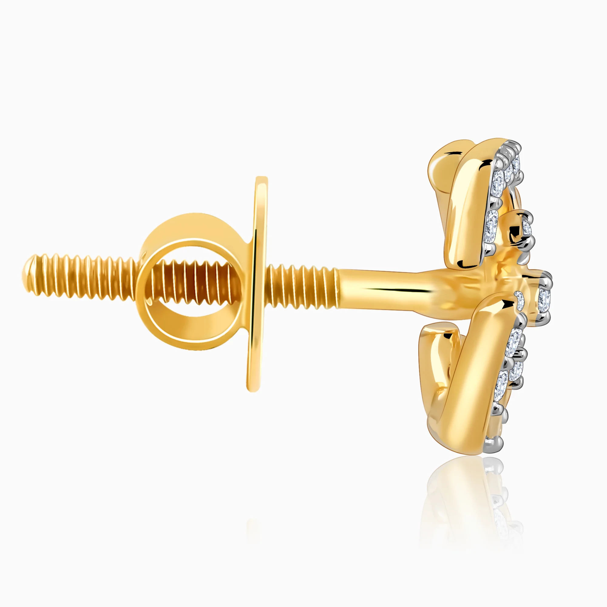 Gold Quadrado Diamond Earrings - Image 5