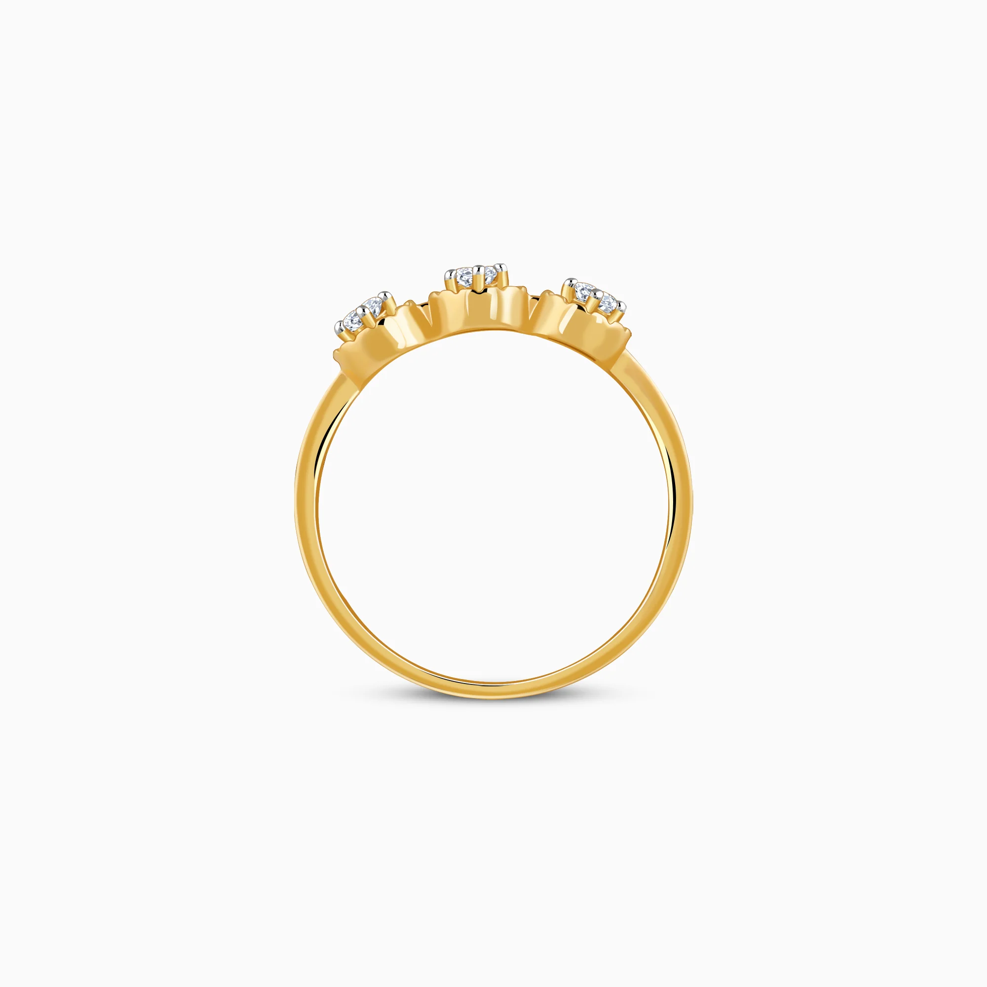 Gold Radiant Circles Lab Grown Diamond Ring - Image 5