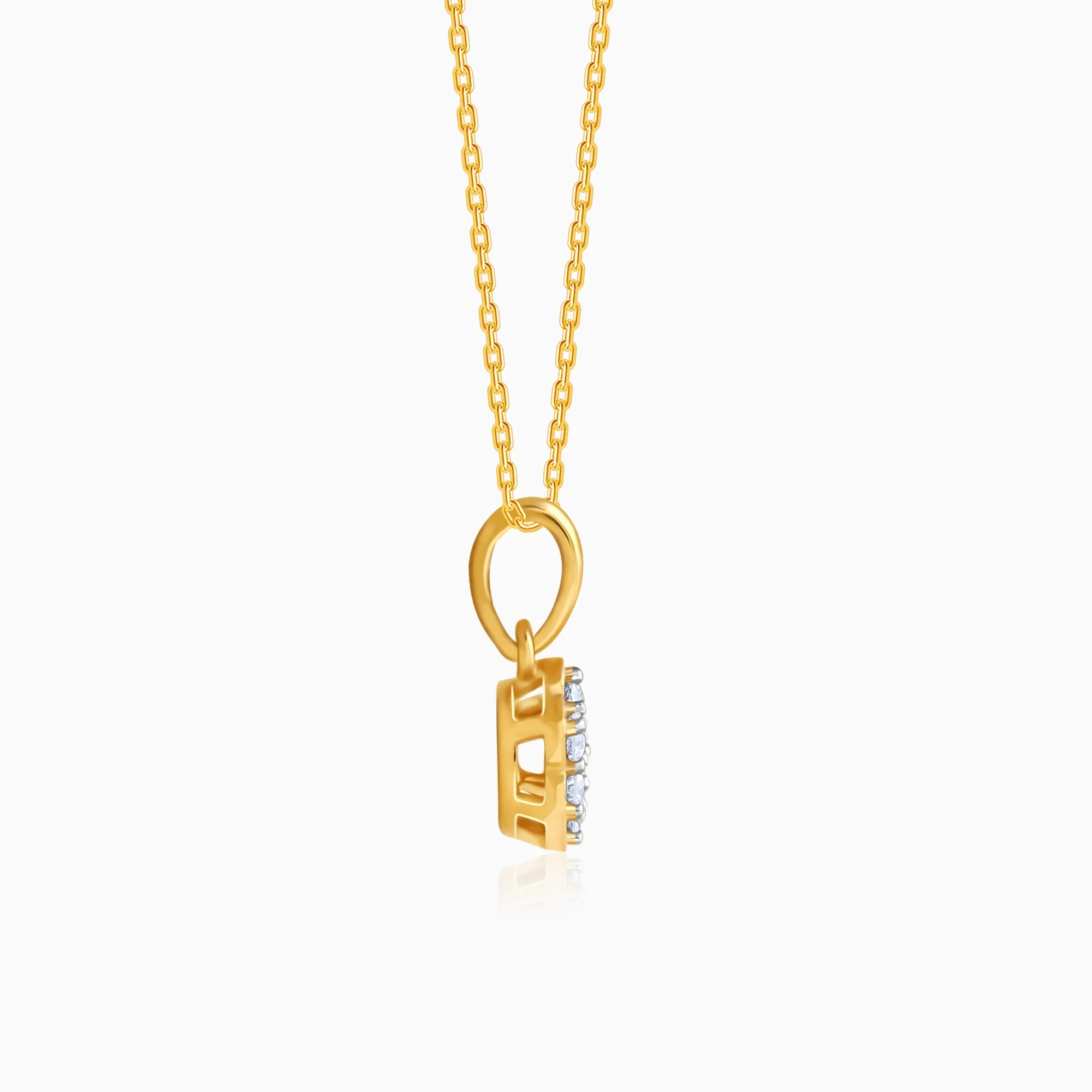 Gold Radiant Lab Grown Diamond Pendant - Image 5