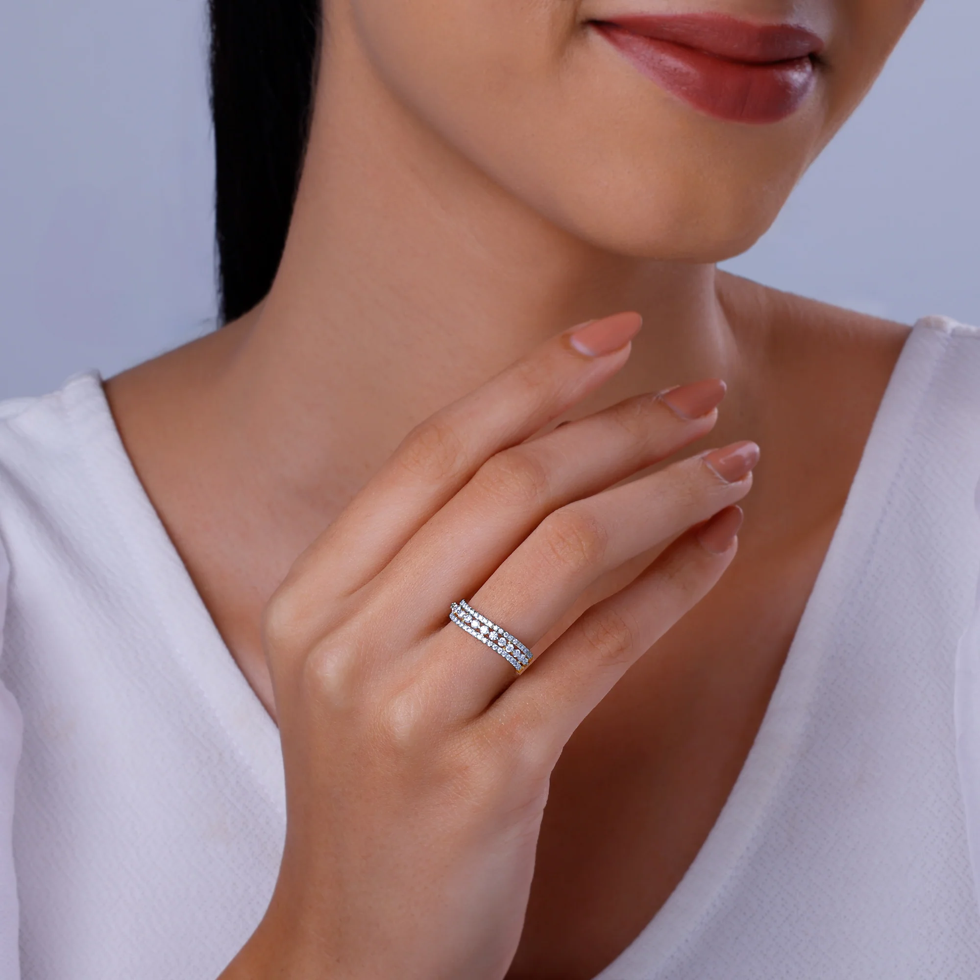 Gold Radiant Unity Diamond Ring - Image 3
