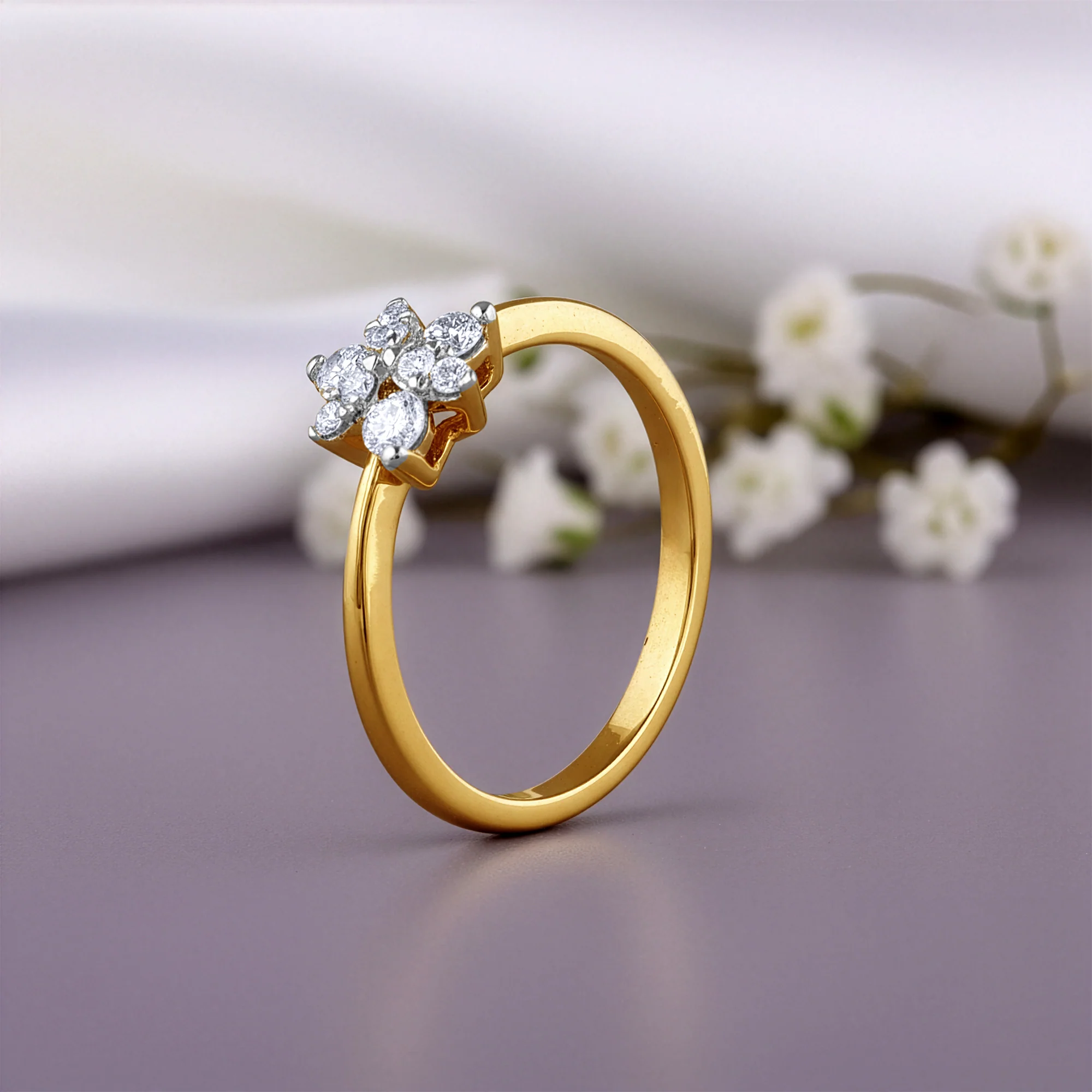 Gold Radiapetal Lab Grown Diamond Ring - Image 2