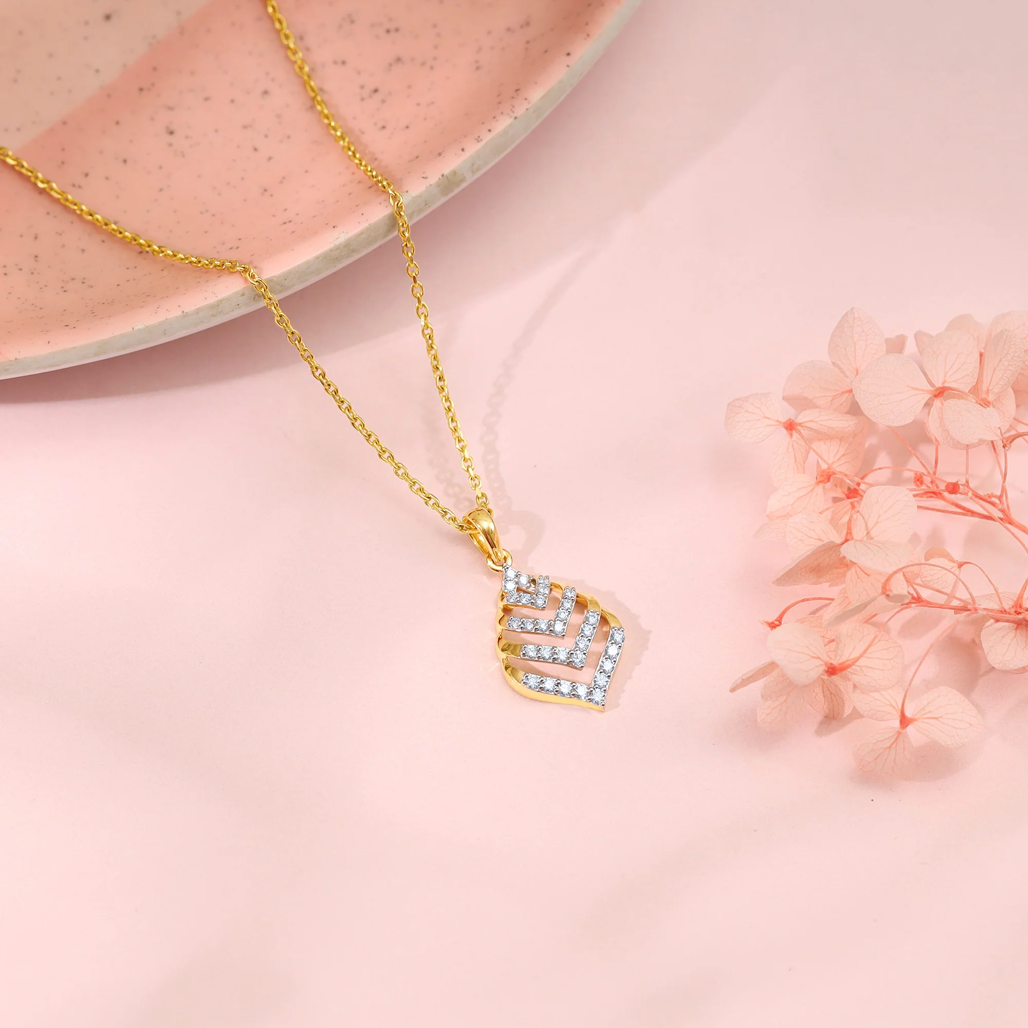 Gold Regal Lab Grown Diamond Pendant - Image 2
